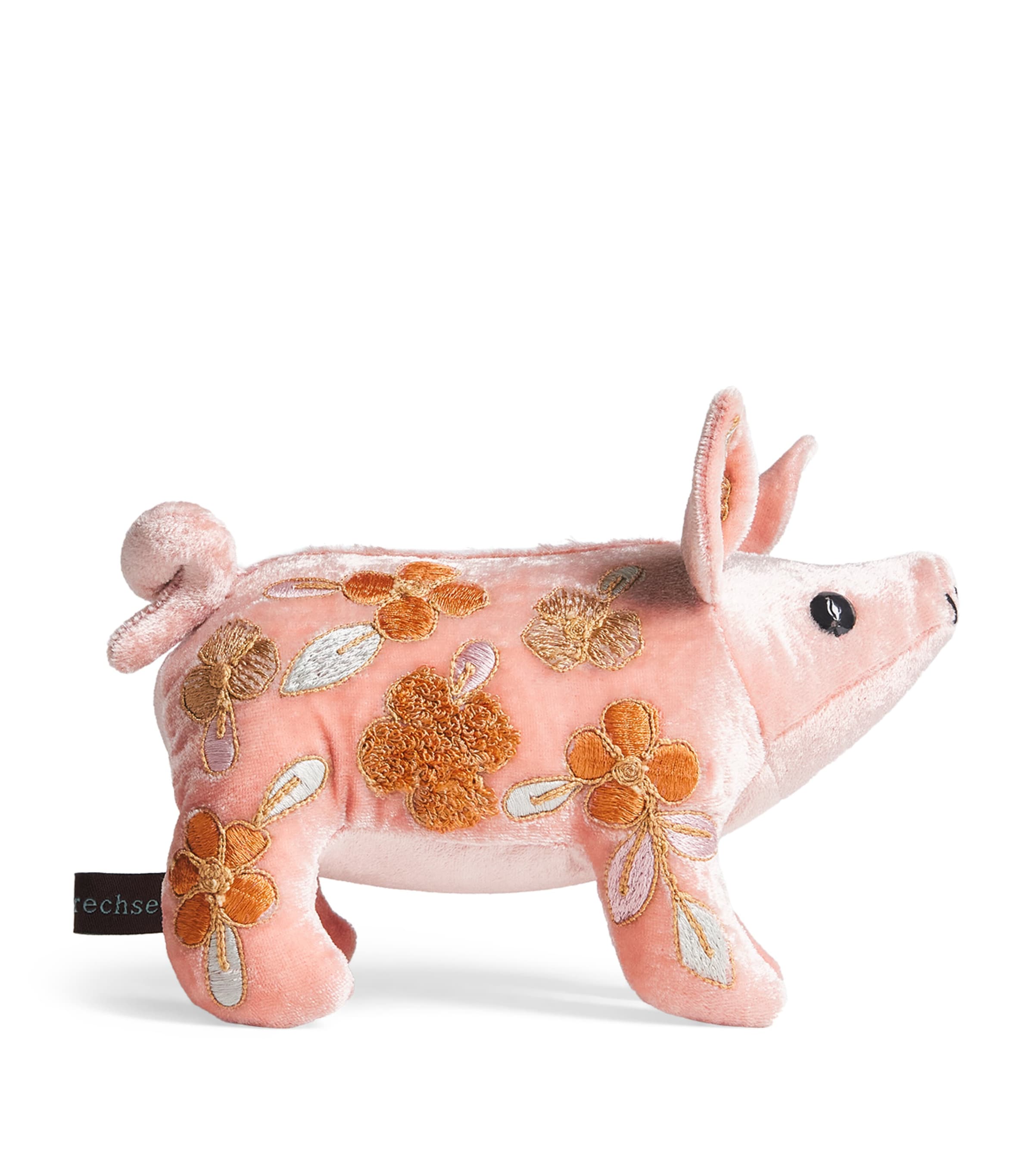 Anke Drechsel Silk Sonia Piglet Ornament Old Rose Image 1