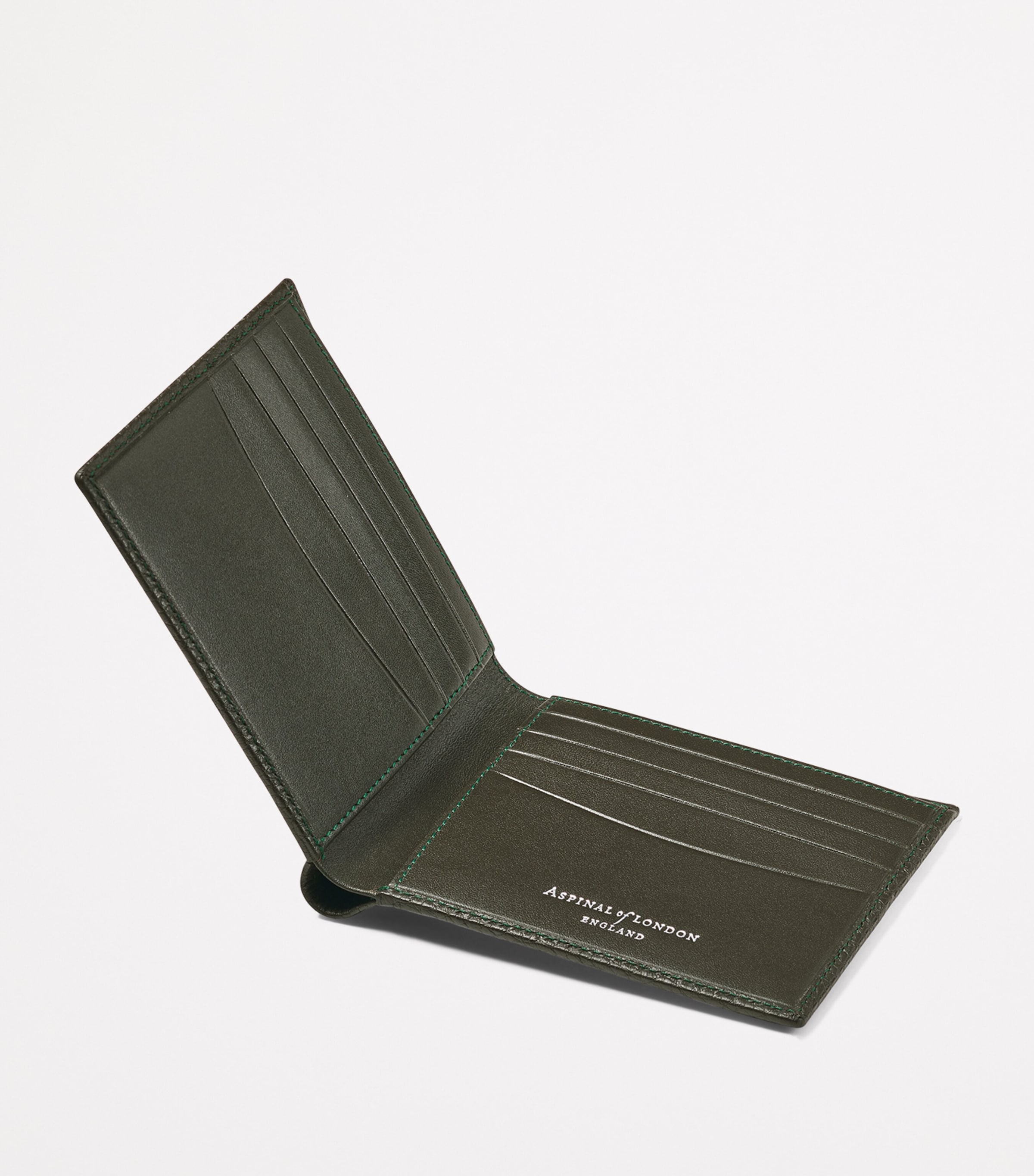 Leather Bifold Wallet FORESTGREEN Image 3