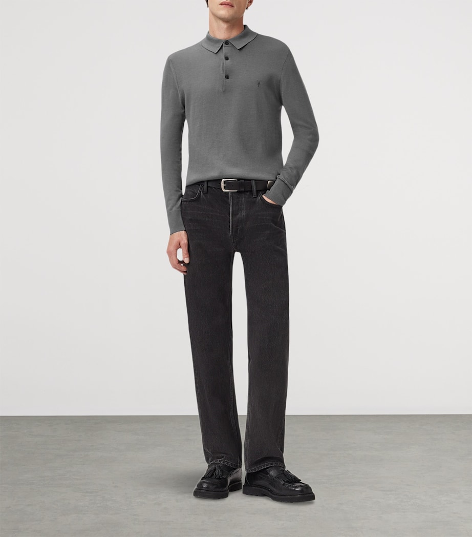 Merino Wool Mode Polo Shirt ASHER GREY Image 2