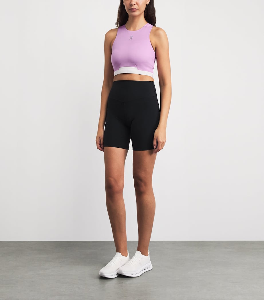 On Womens Train 2-in-1 Crop Top Pink Image 2