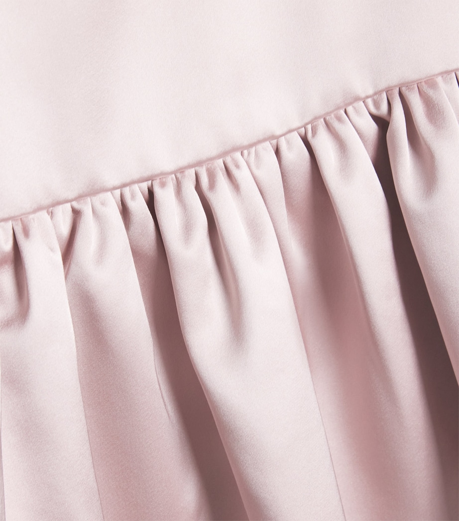 Satin Sculptural Flower Dress (3-12 Years) PINK Image 3