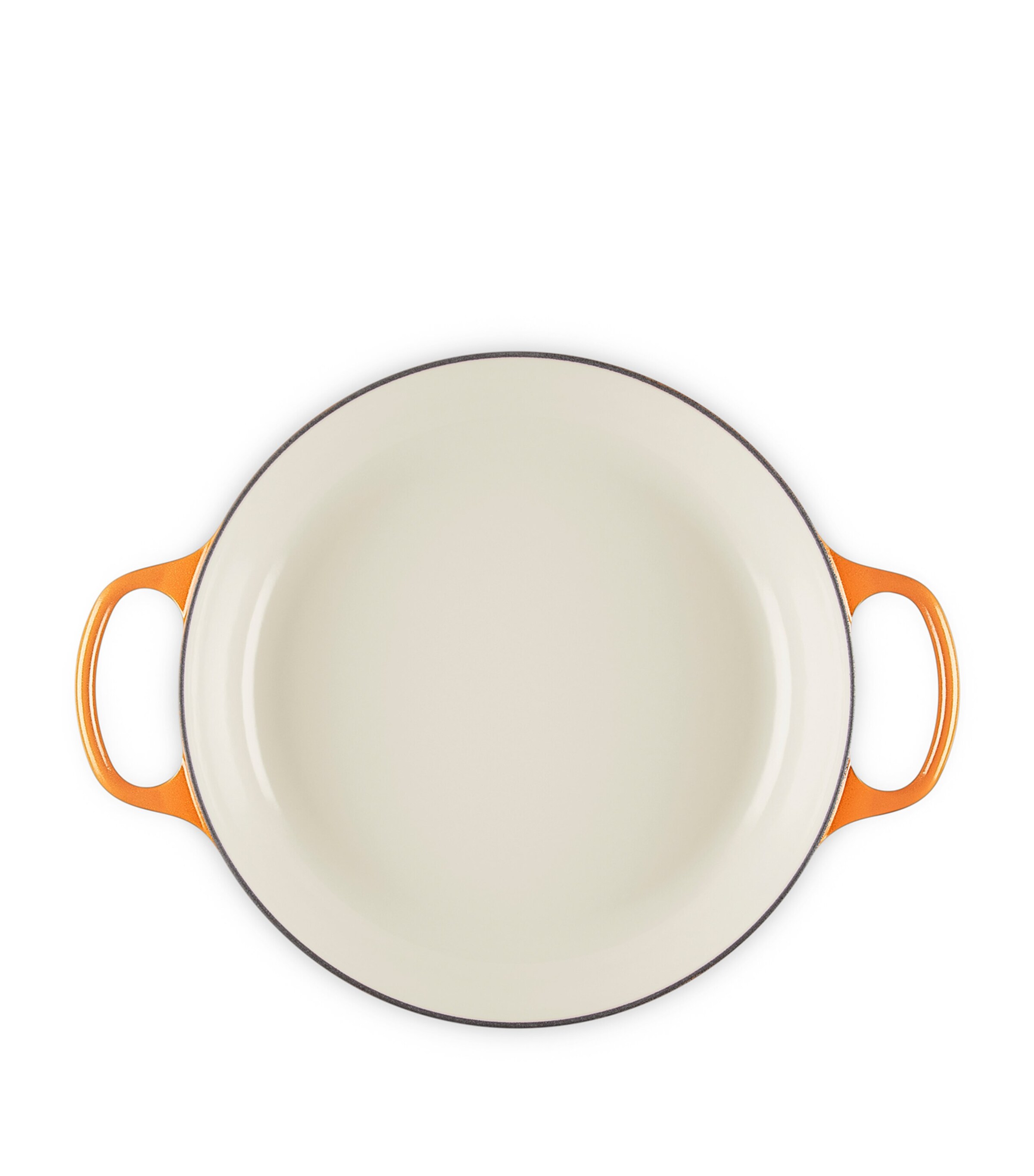 Le Creuset Cast Iron Flamme Dorée Shallow Casserole Dish (30cm) Orange Image 5