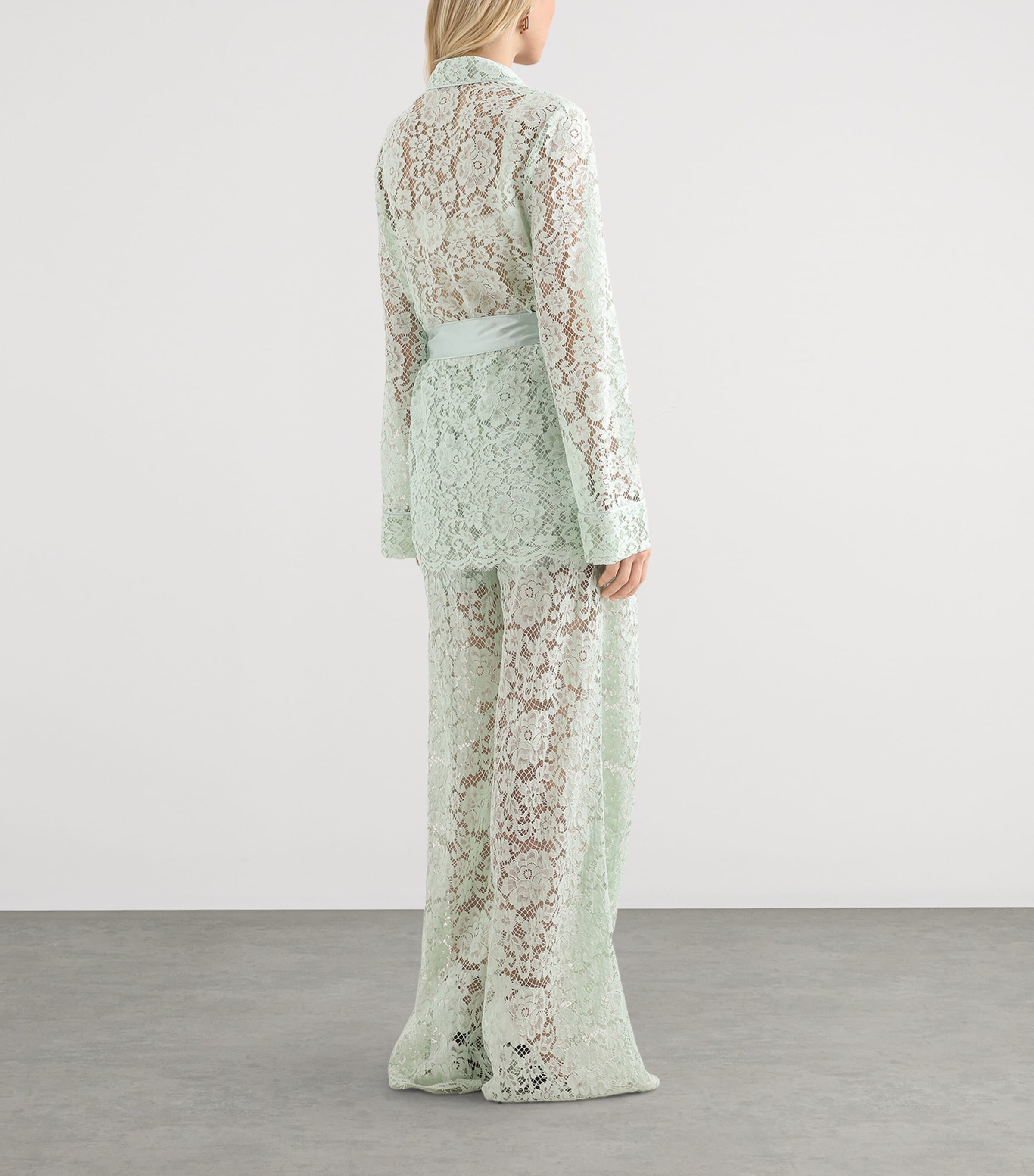 Dolce&Gabbana Womens Lace Tie Blazer Verd Image 3