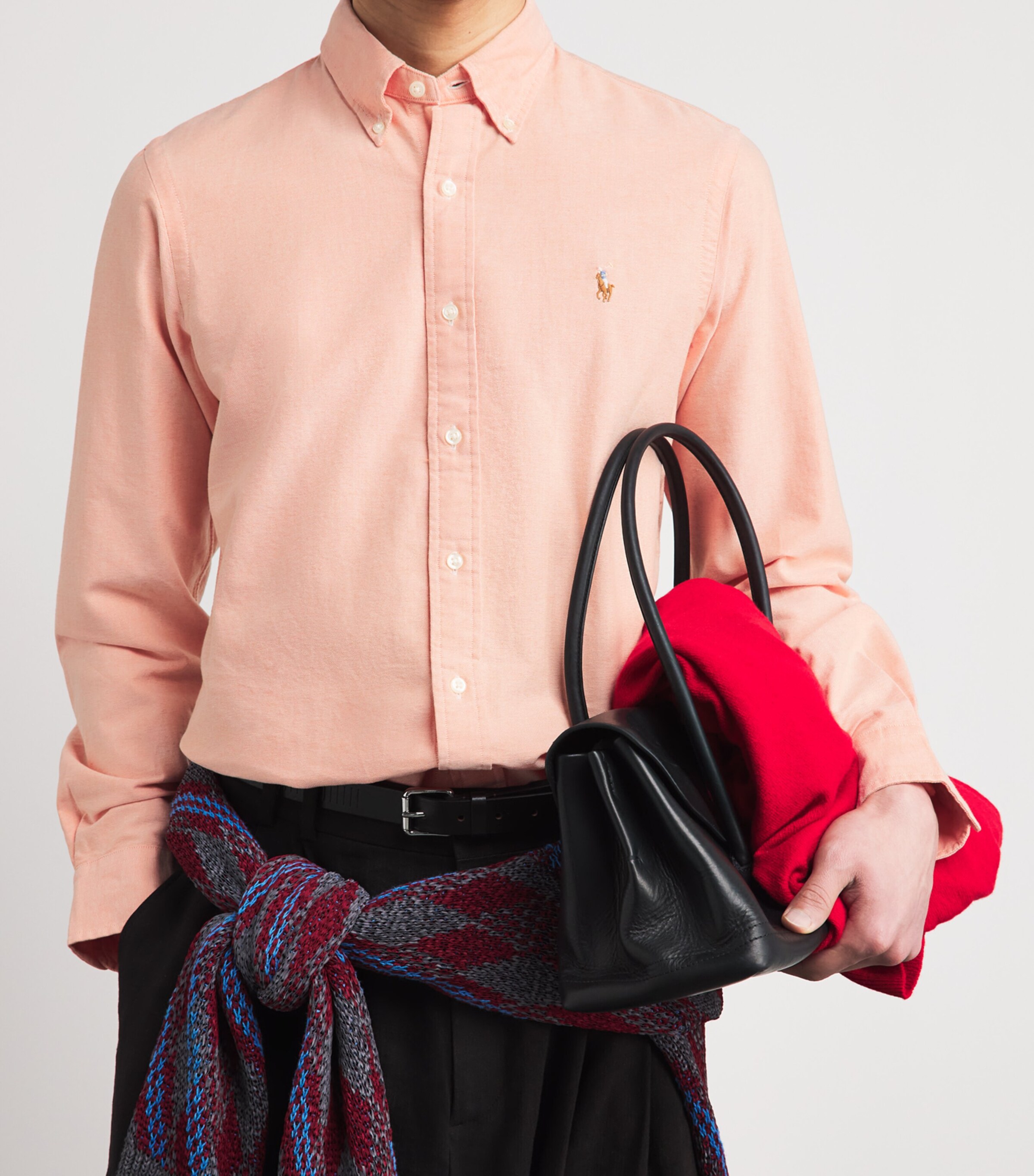 Polo Ralph Lauren Mens Custom Fit Oxford Shirt Kona Orange Image 3