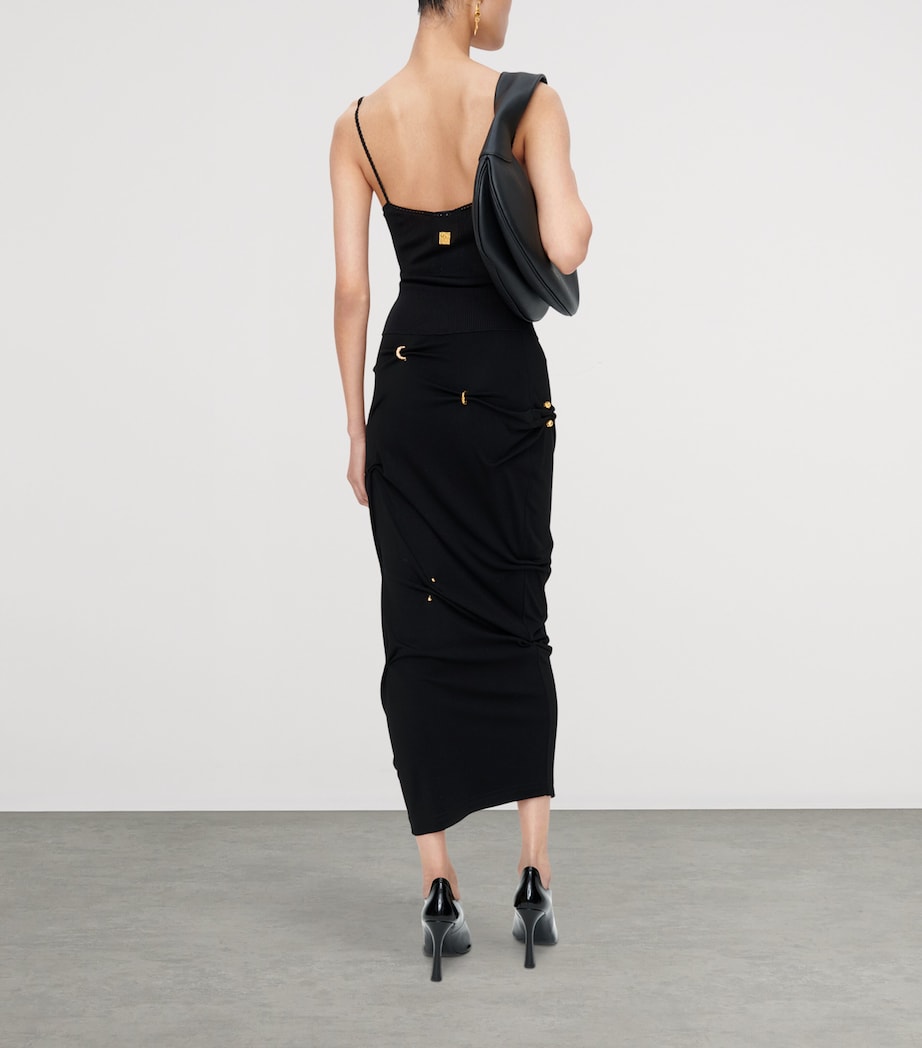 Silk Pierced Tank Top 999 BLACK Image 3