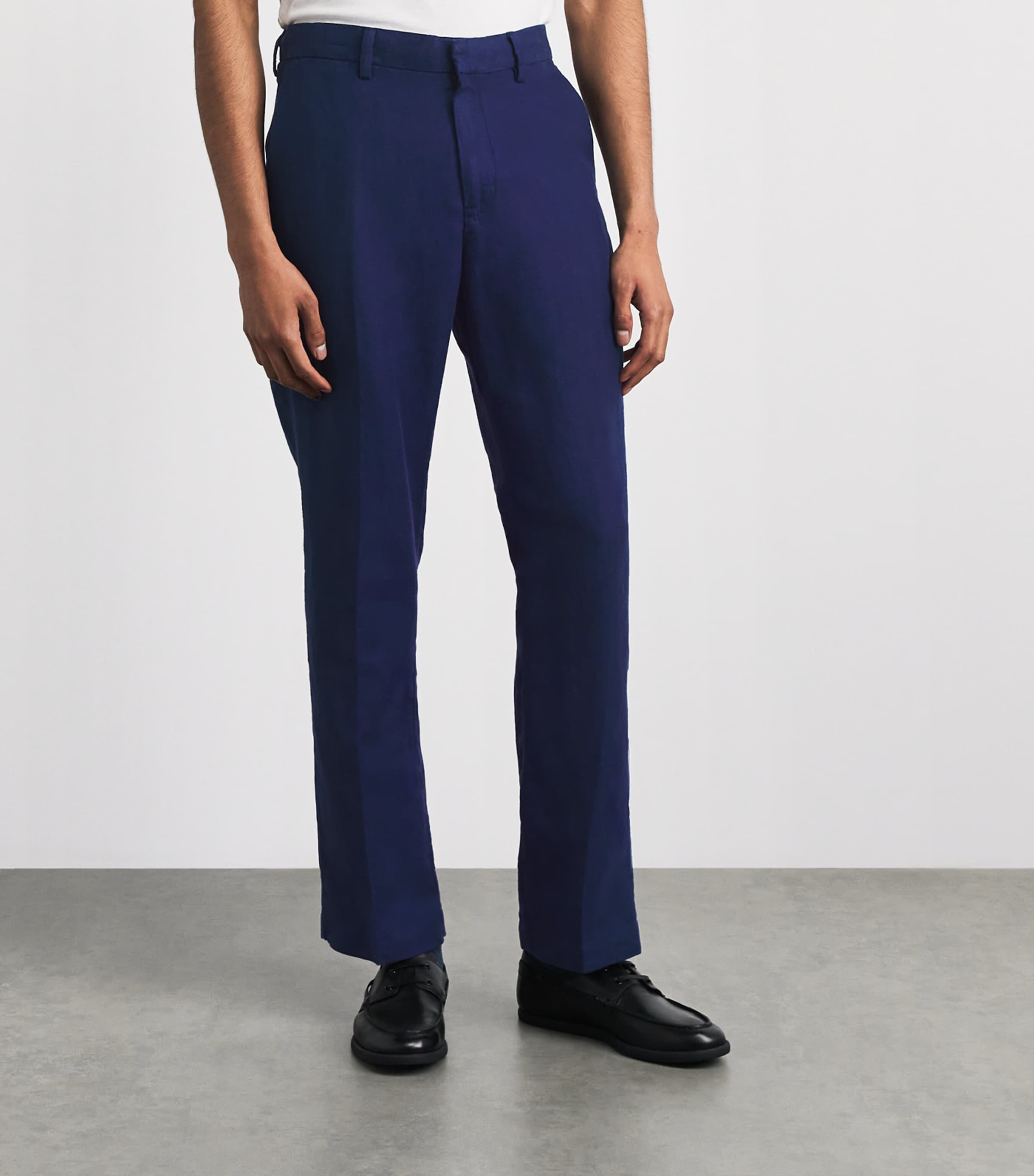 Polo Ralph Lauren Mens Linen-Cotton Straight Trousers Nwprt Nvy Mnhndstth Image 4