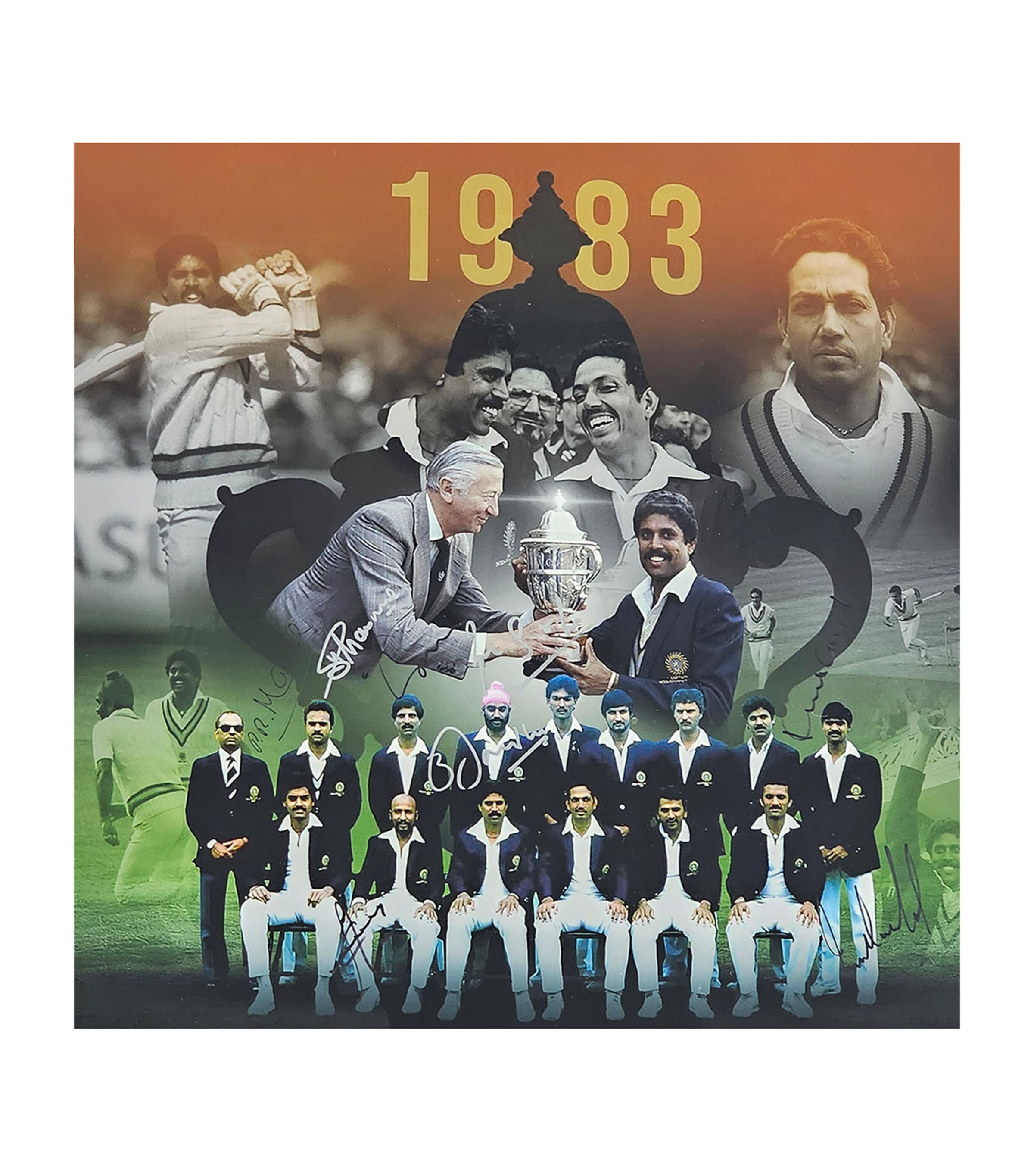 Leipzig Galleries India 1983 Cricket World Cup Champions Squad Signed Display Image 3