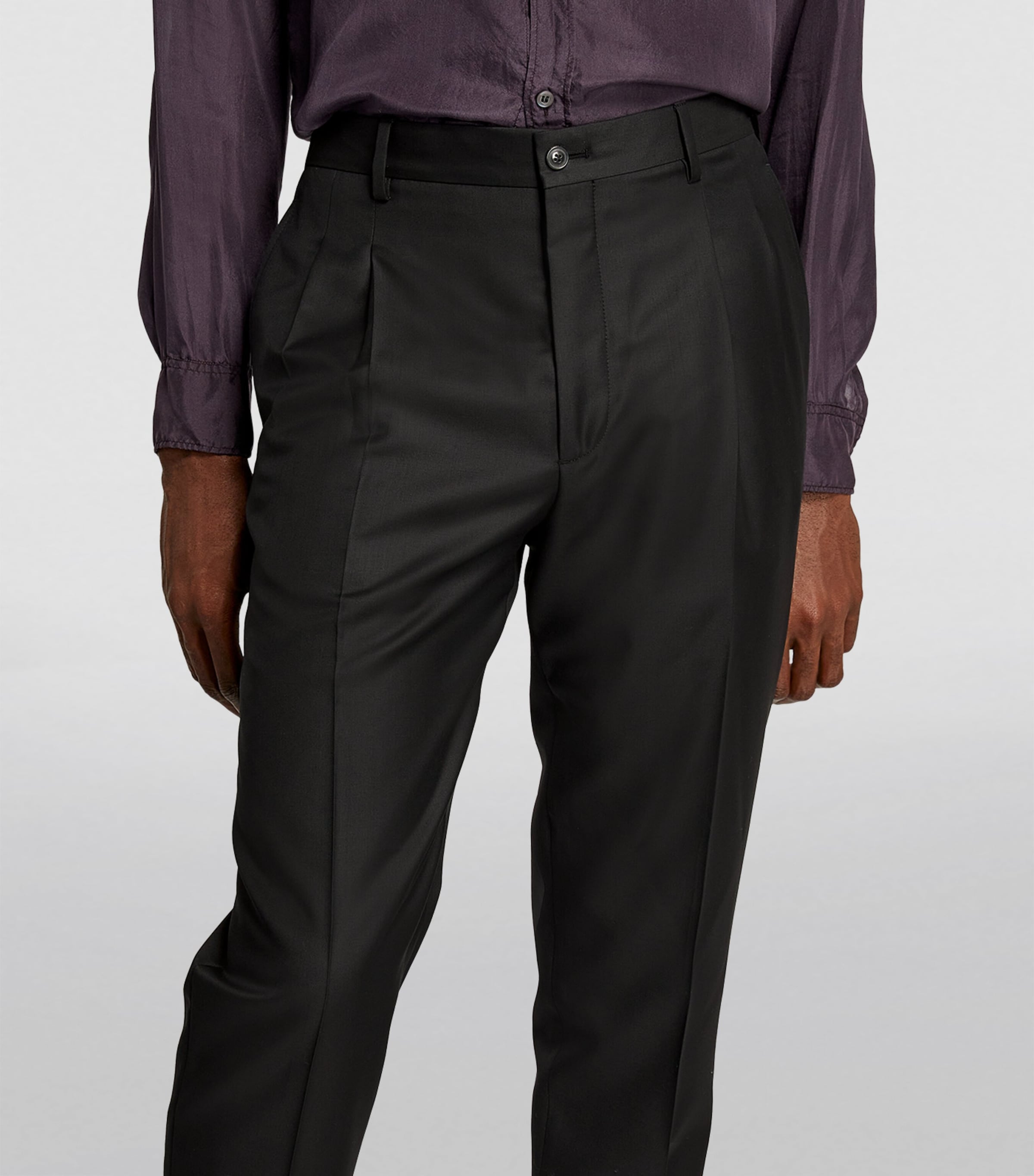 Wool-Cashmere Tailored Trousers UC99 Image 6