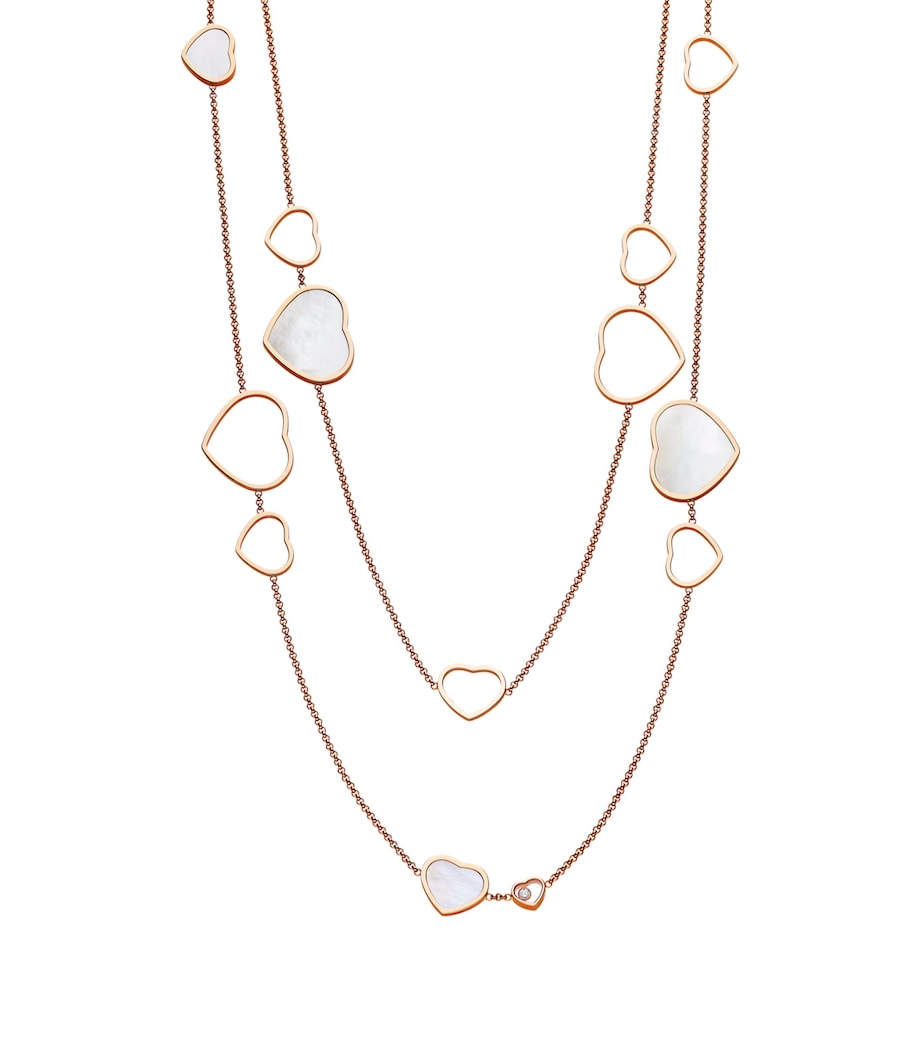Chopard Rose Gold And Diamond Happy Hearts Sautoir Necklace Rose Gold Image 2