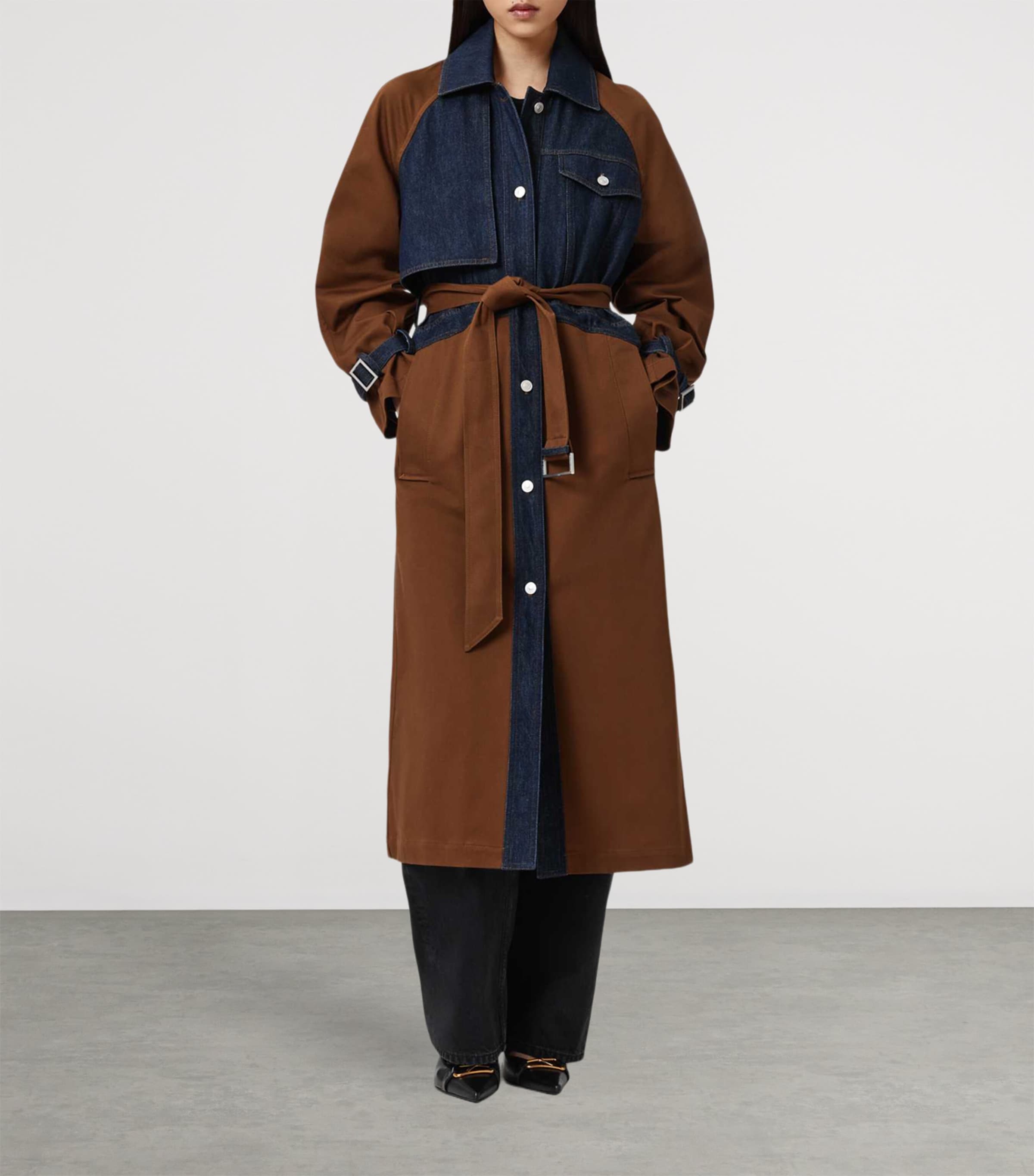 Panelled Dayly Trench Coat COGNAC BROWN Image 2