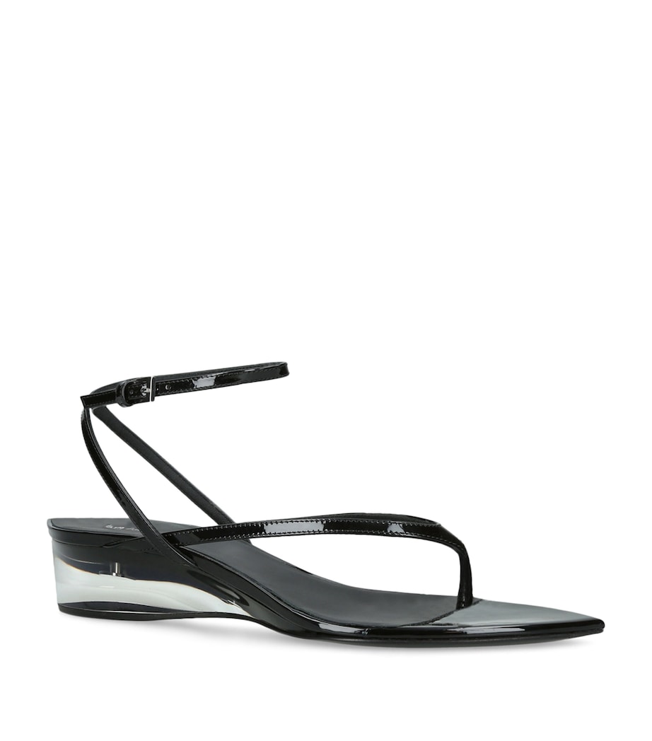 Alaïa Clear Tongs Wedge Sandals 30 Black Image 3