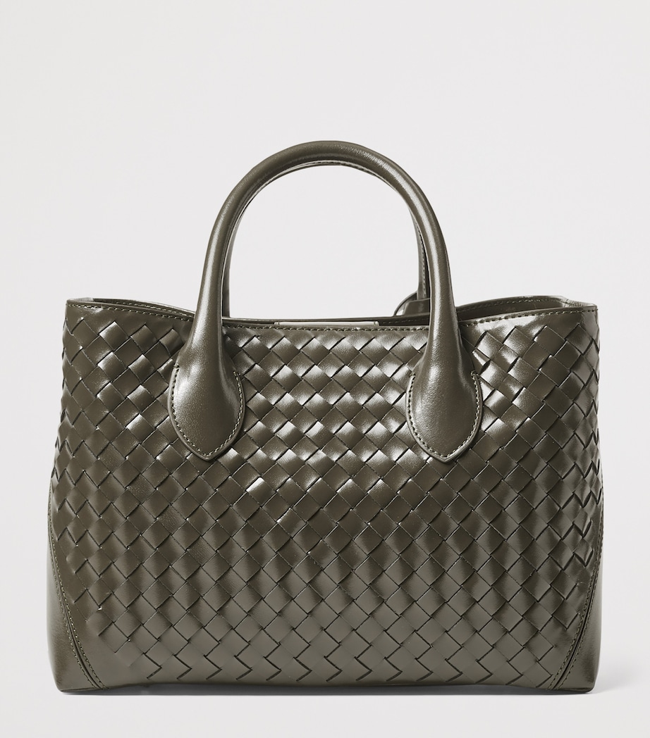 Midi Leather London Tote Bag EVERGREEN Image 4