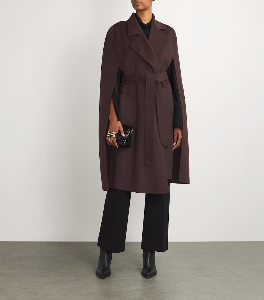 Cashmere On Set Cape Coat EXPRESSO Image 2
