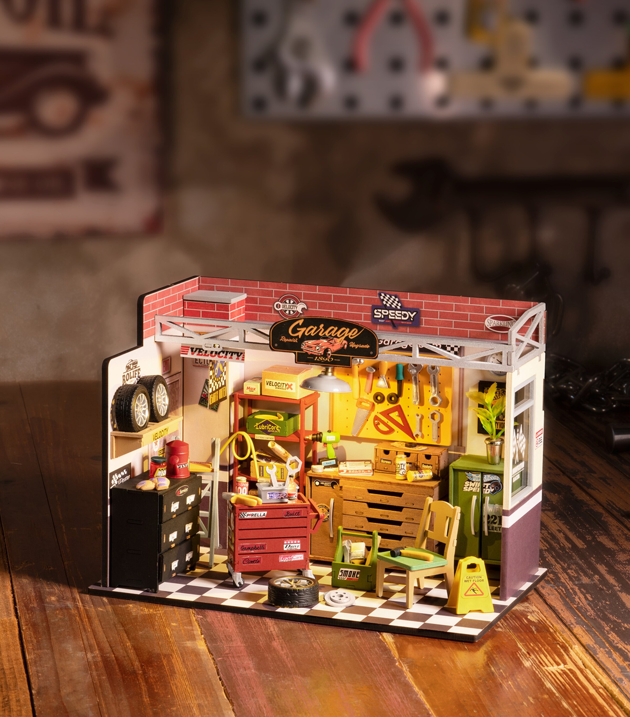 Robotime Garage Workshop Buildable Model Image 2