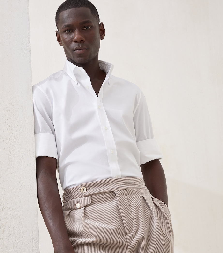 Cotton Twill Button-Down Slim-Fit Shirt C159 Image 5