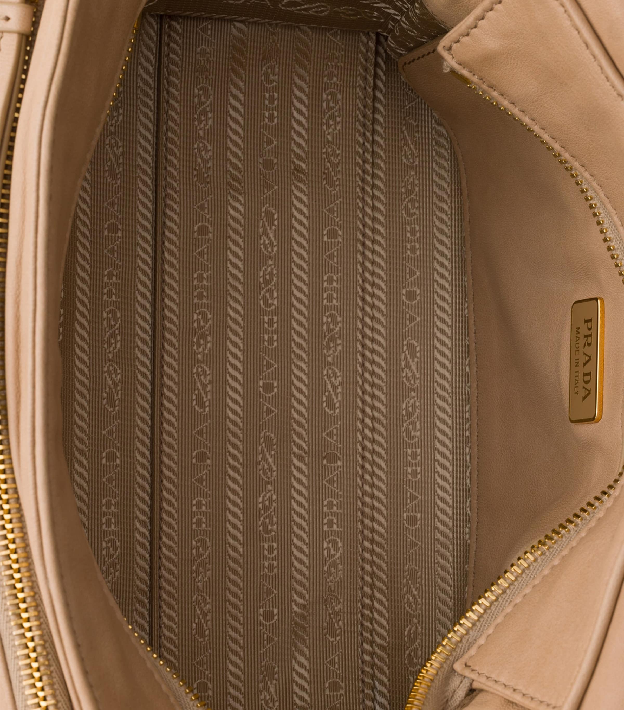 Prada Medium Nappa Lambskin Explore Shoulder Bag Neutral Image 6