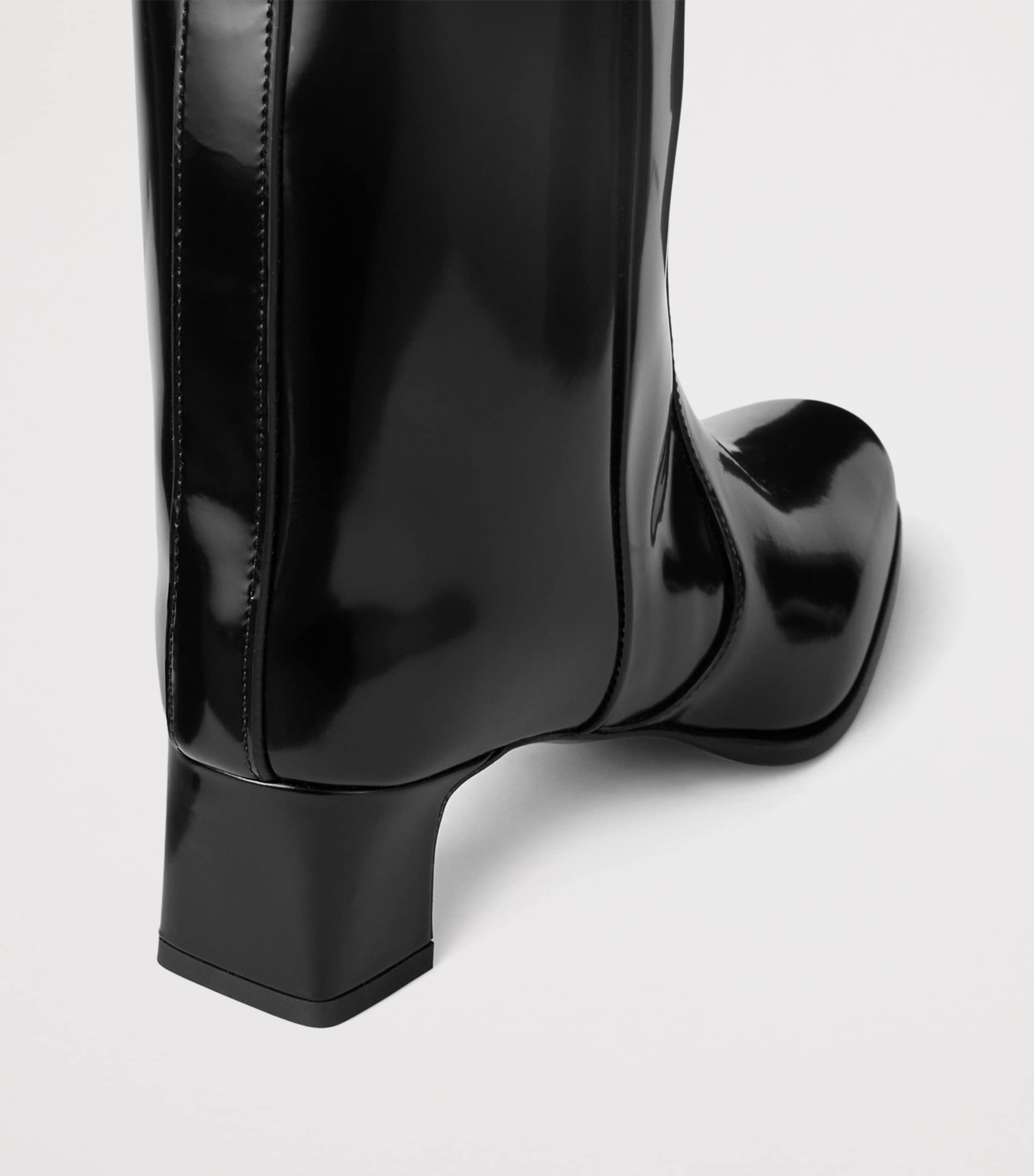 Jimmy Choo Black Caly 45 Leather Mid-Calf Boots | Harrods US