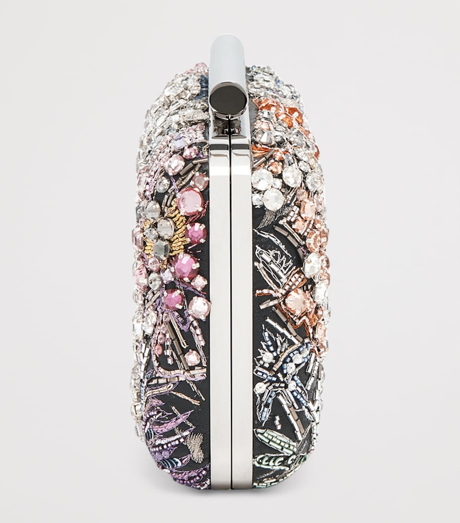 Leather T-Bar Box Clutch Bag 8490 Image 4