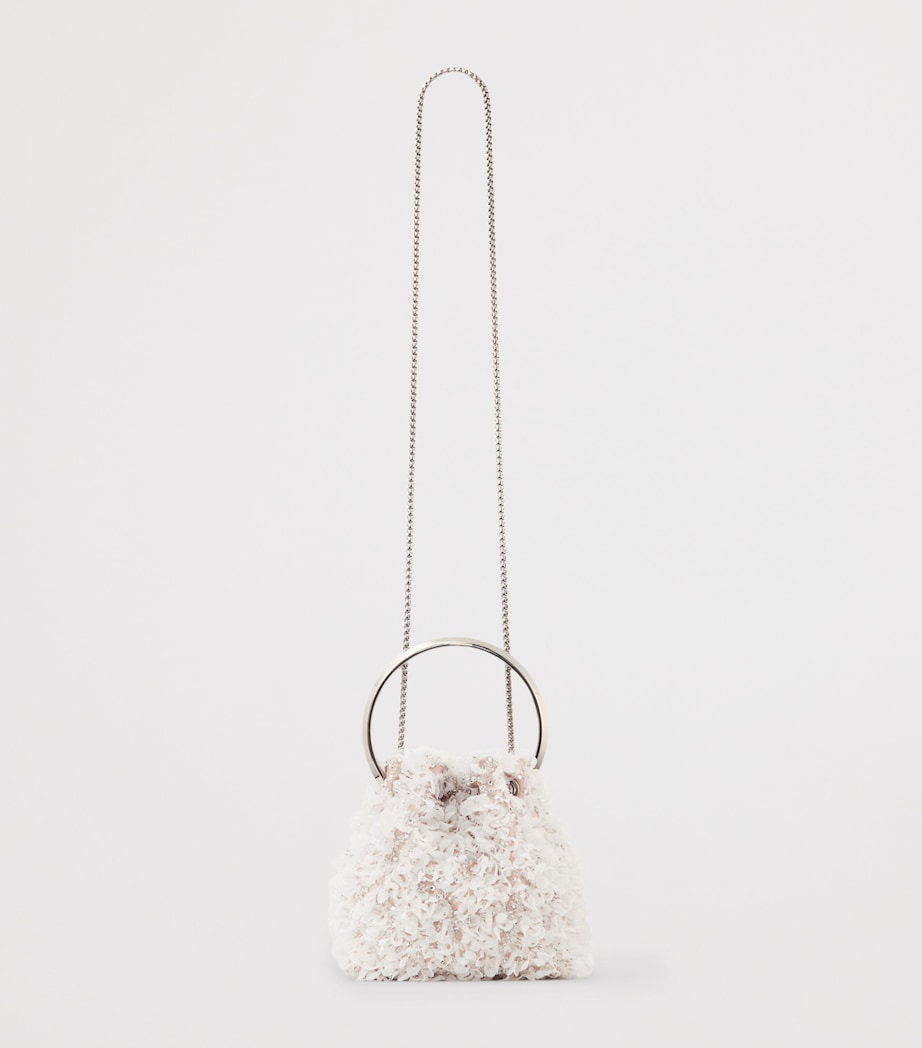 Satin Petal Bon Bon Top-Handle Bag IVORY/SILVER Image 3