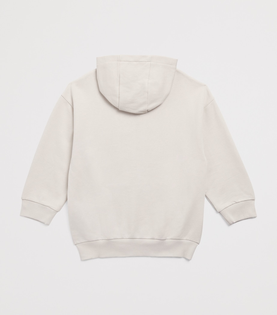 Cotton Logo Zip-Up Hoodie (4-14 Years) 107NEBEIGE/NERO Image 2