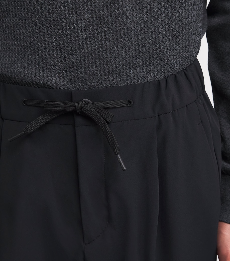 Technical Water-Repellent Drawstring Trousers 9300 BLACK Image 6