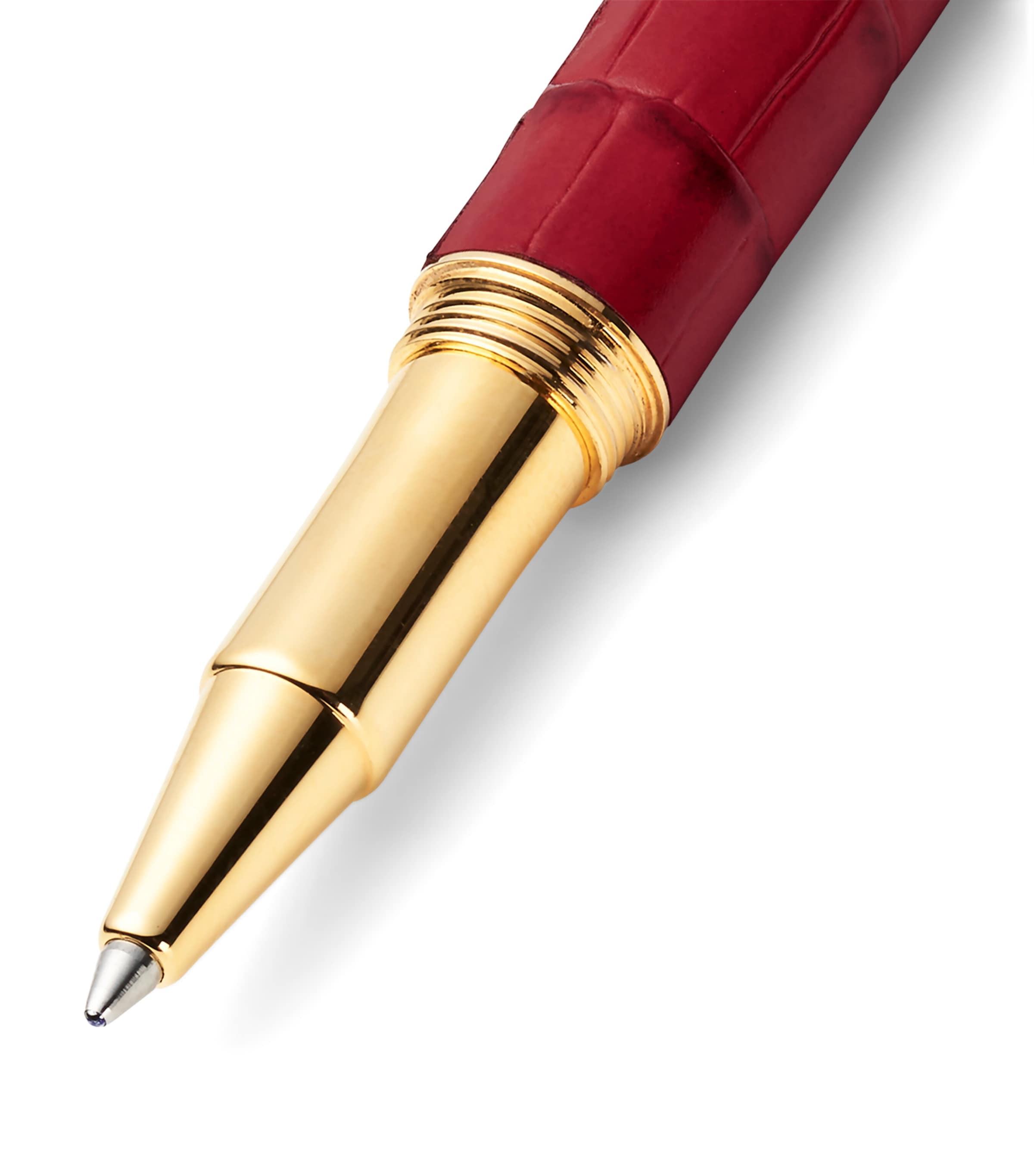 Aspinal Of London Leather Rollerball Pen Cherry Image 3