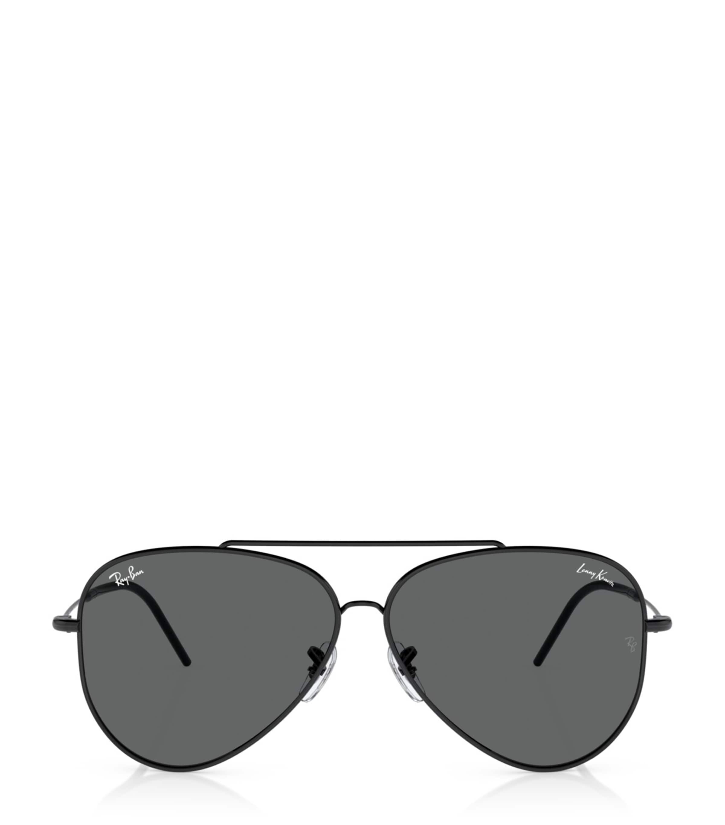 Ray Ban X Lenny Kravitz Rbr0101s Aviator Reverse Sunglasses In Black
