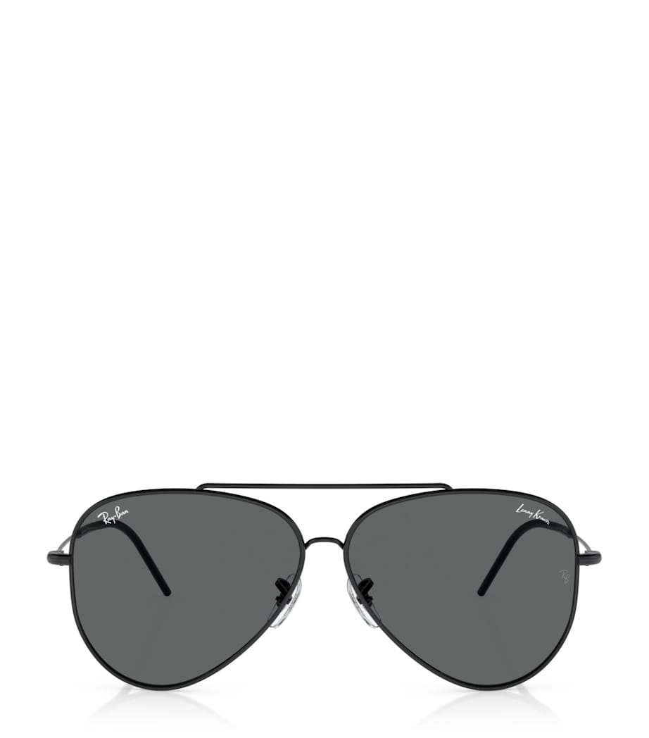 x Lenny Kravitz RBR0101S Aviator Reverse Sunglasses 002/GR Image 1