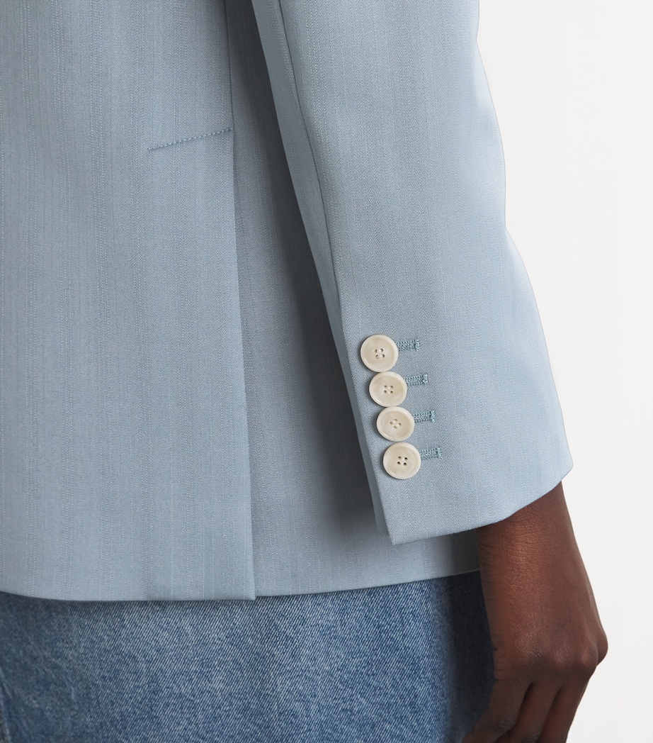 Wool Double-Breasted Blazer 4099 FOGGY BLUE Image 6