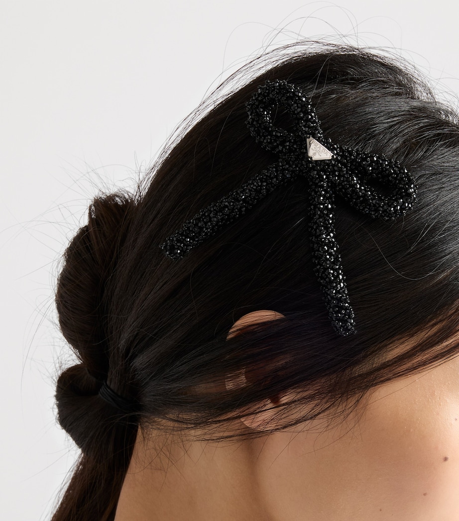 Crystal-Embellished Bow Hair Clip F0002 Image 3