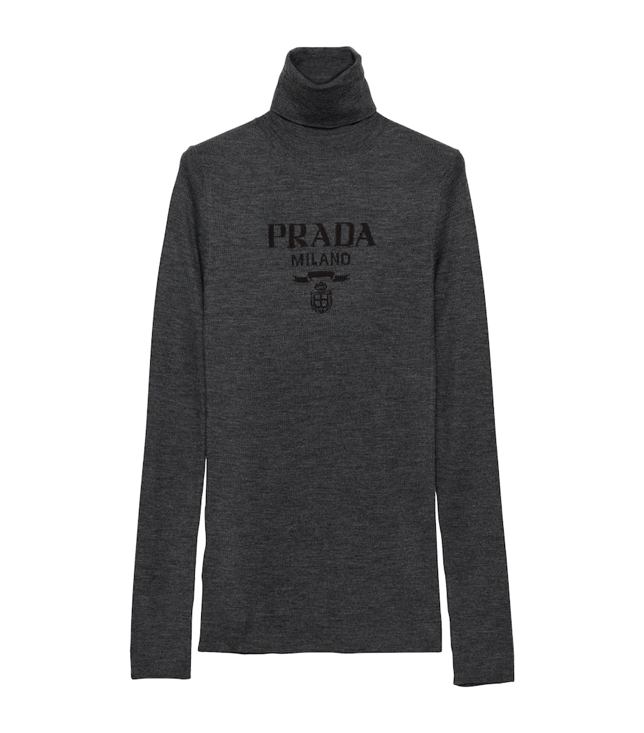 Wool-Blend Logo Rollneck Sweater F0308 Image 1