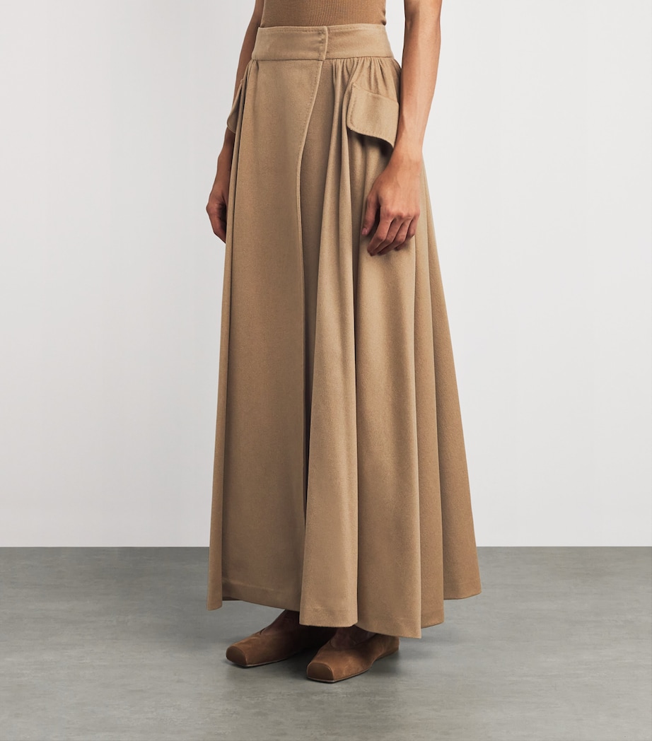 Camel Wool Maxi Skirt CAMEL Image 3