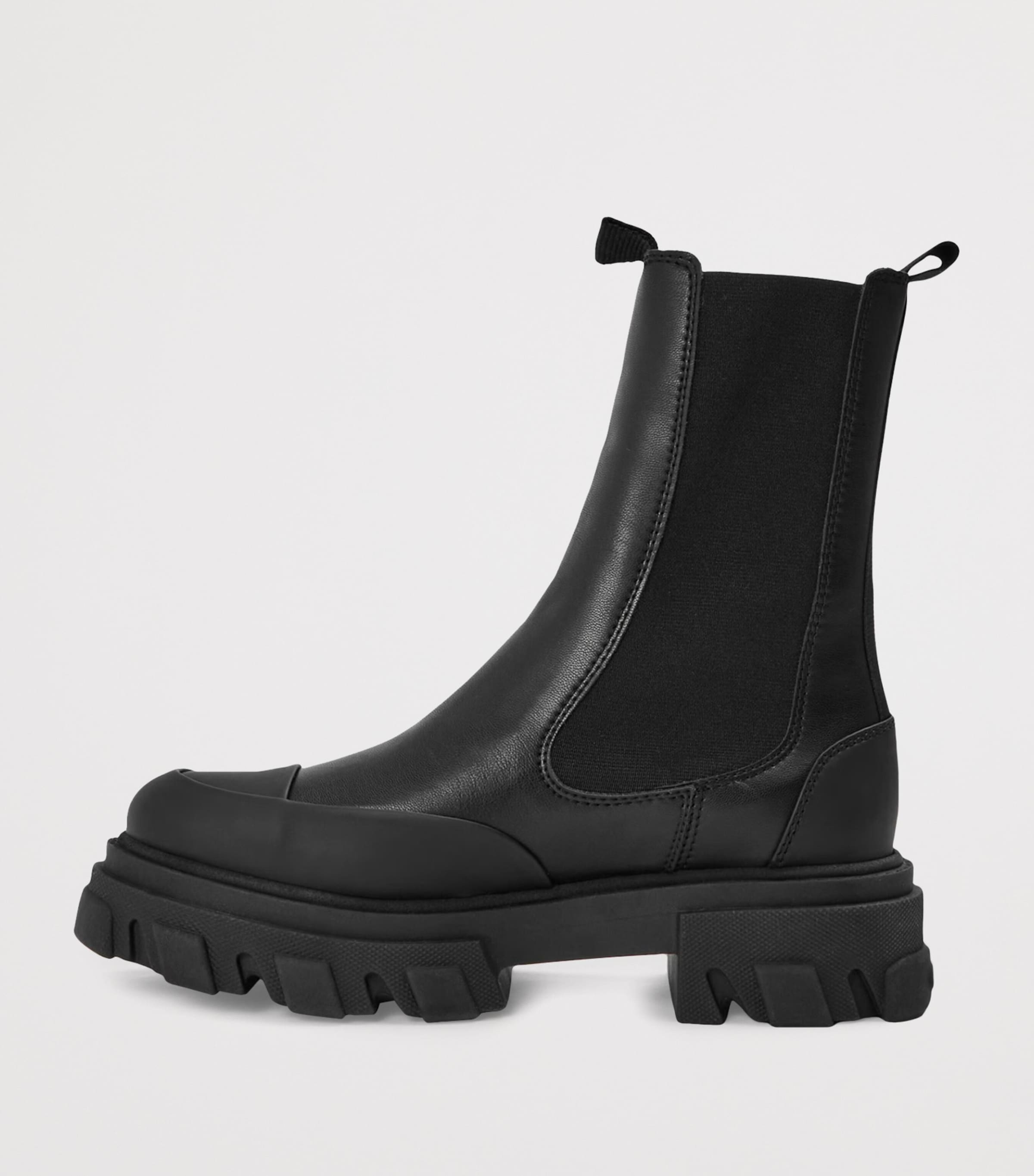 Leather XL Chelsea Boots BLACK Image 4