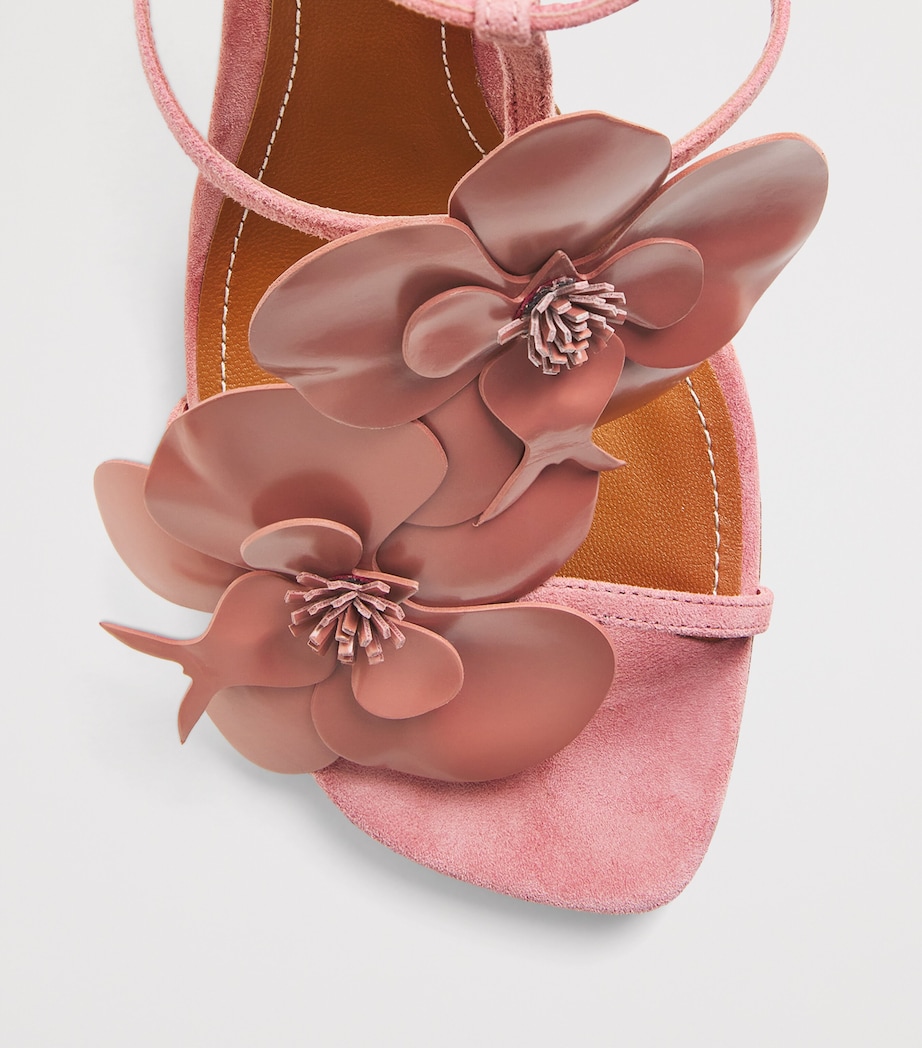 Leather Orchid Heeled Sandals 85 COR/CORAL Image 5