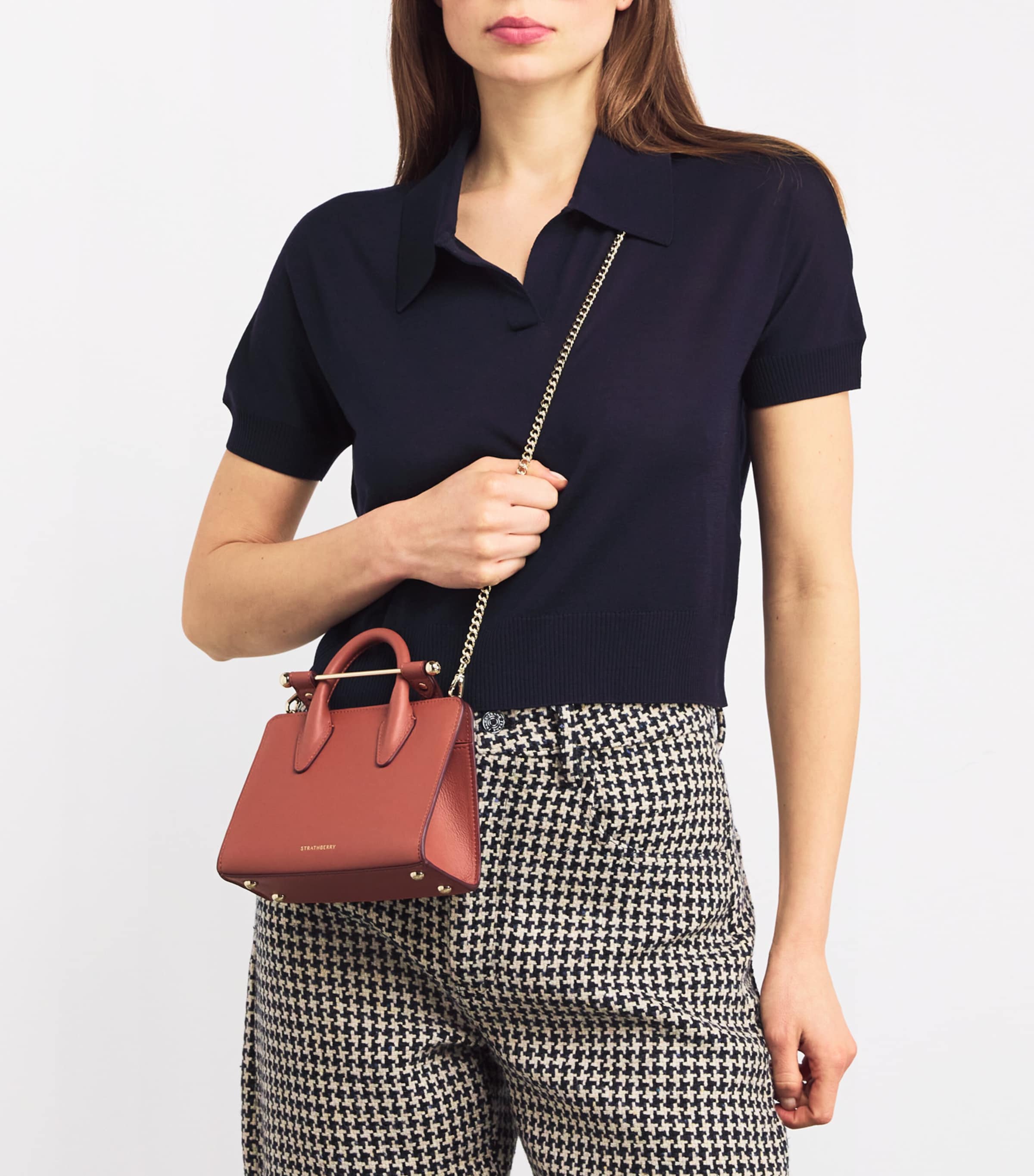 Strathberry Nano Leather Tote Bag Sienna Image 5
