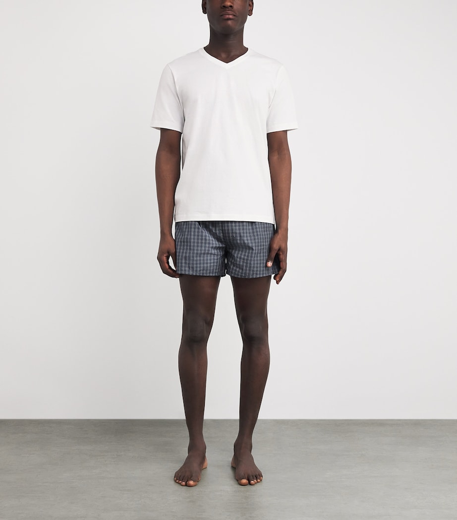 Cotton Living V-Neck T-Shirt 0101 WHITE Image 2