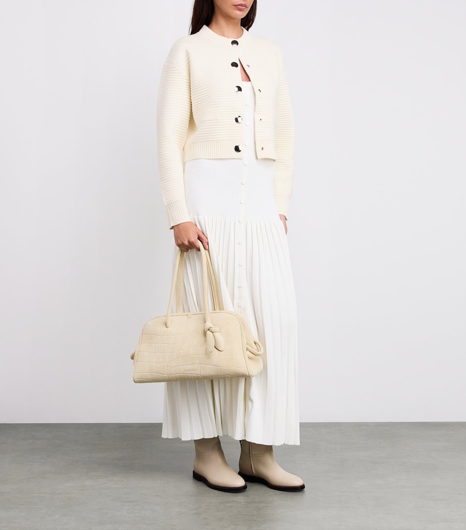 Textured-Knit Cardigan ECRU Image 2