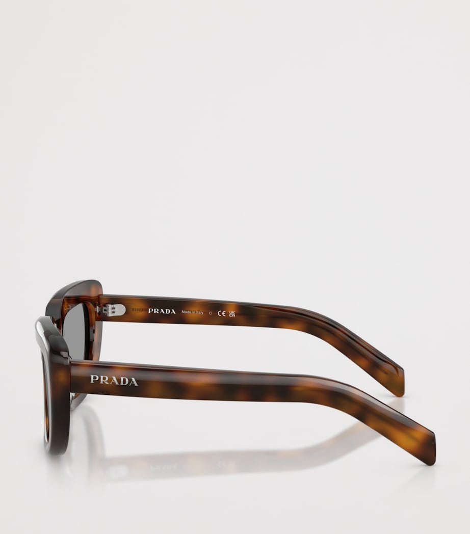 Prada PR D07S Rectangle Sunglasses Brown Image 3