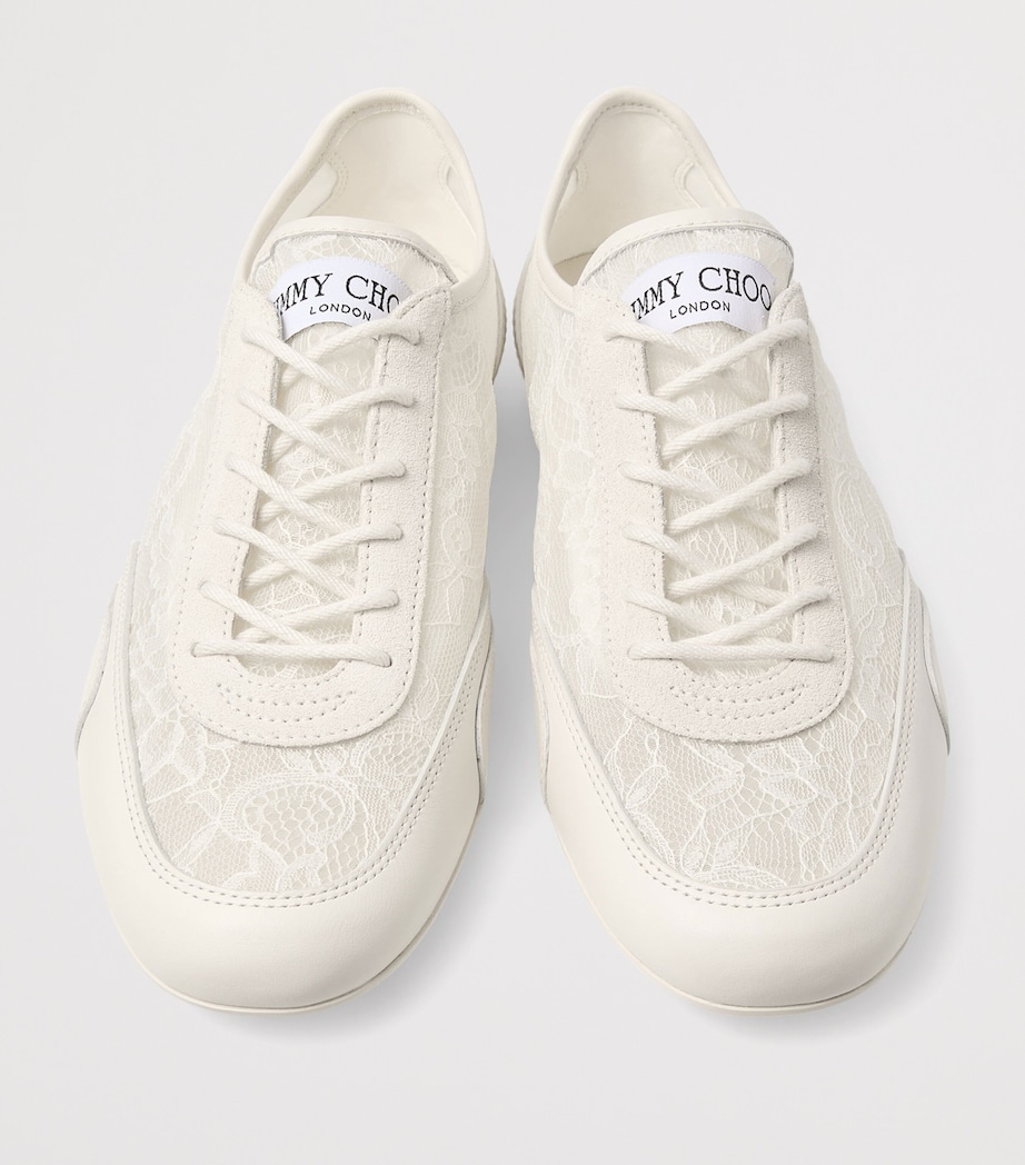 Sunny F Leather-Lace Sneakers V LATTE MIX Image 3