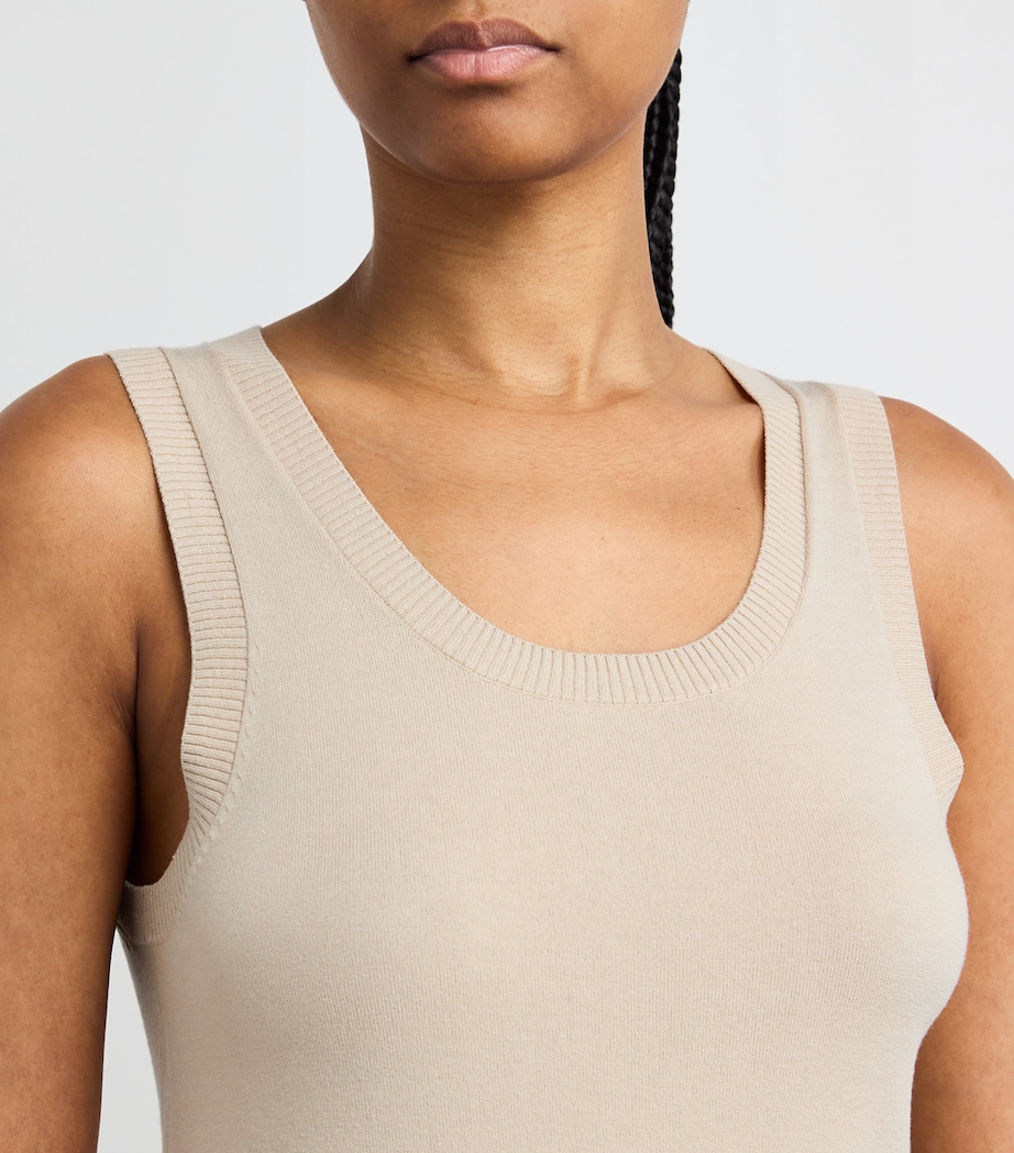 Knitted Tank Top BEIGE Image 6