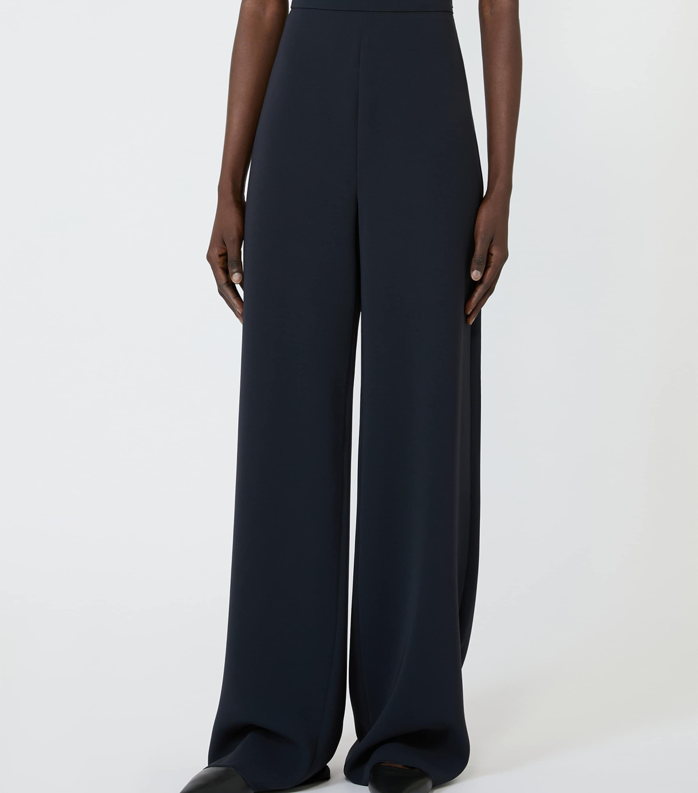 Max Mara Womens Cady Wide-Leg Trousers Midnightblue Image 3
