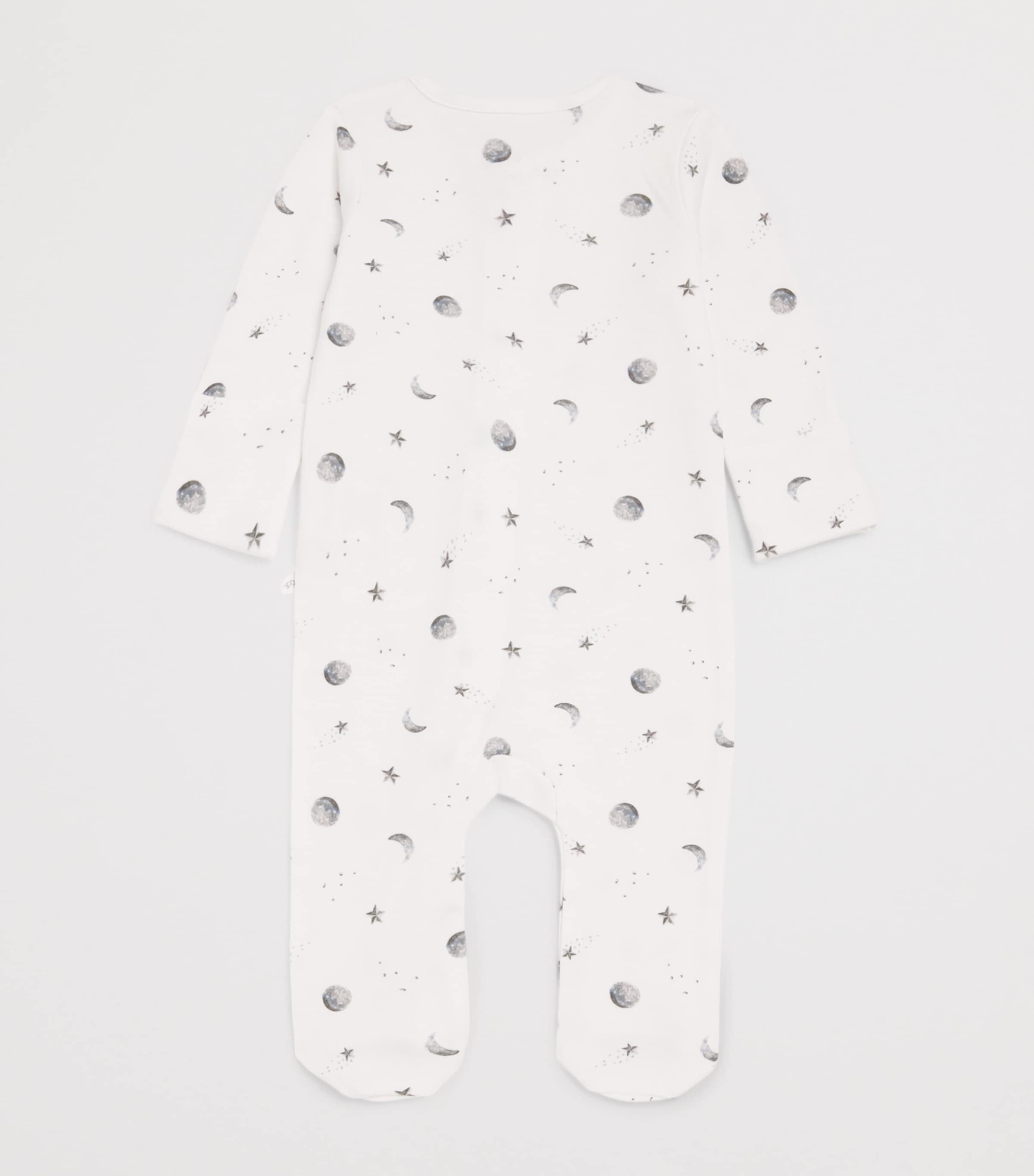 Rosa & Blue Starlit Moon All-In-One (0-3 Months) White Image 2