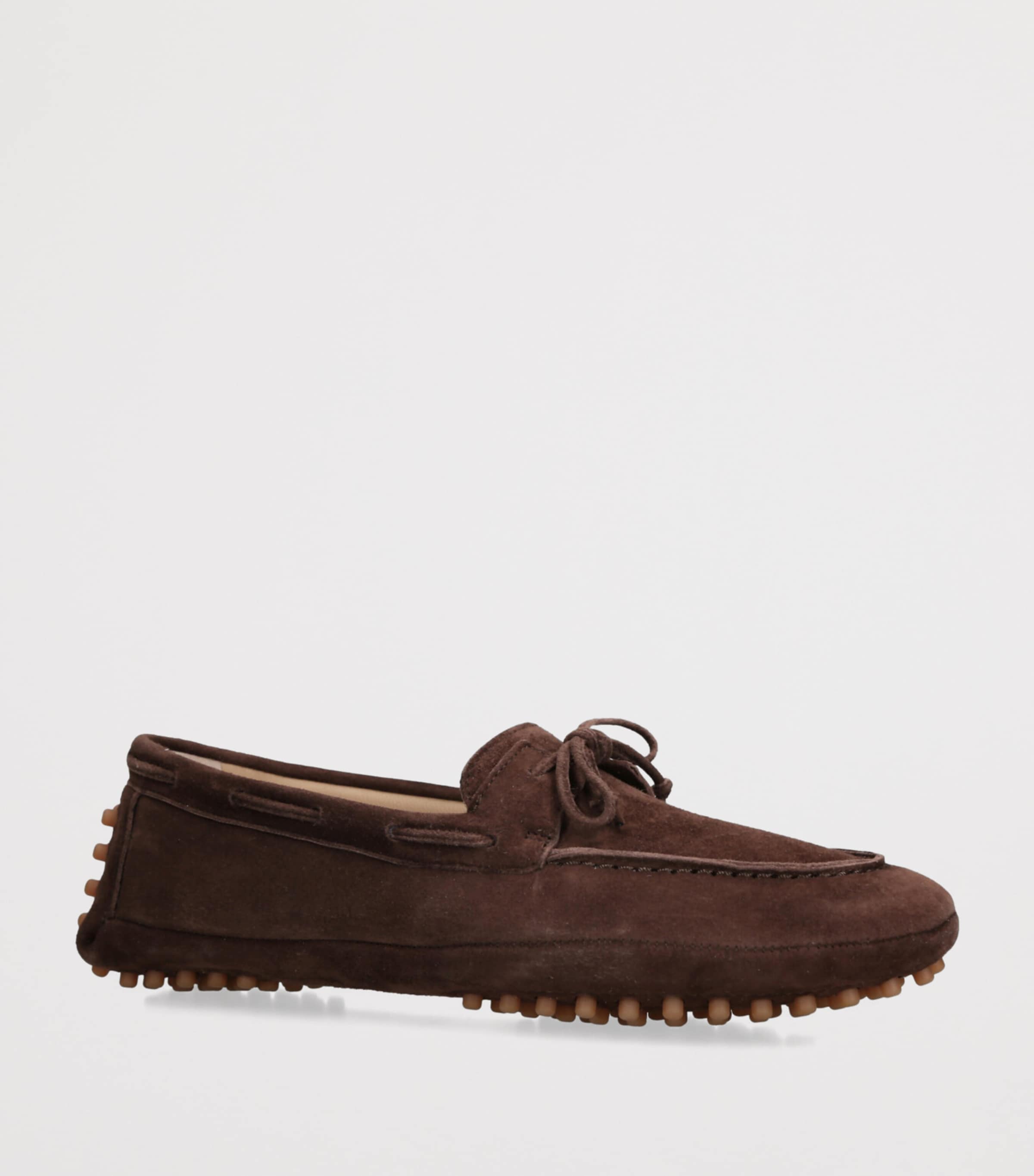 Suede Moccasin Driver Shoes DARK BROWN Image 3