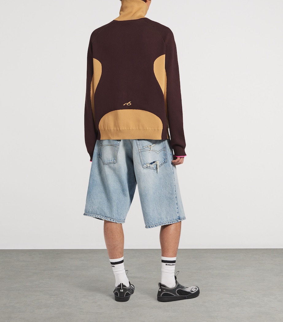 Balenciaga Mens Stay Press Denim Shorts Image 3
