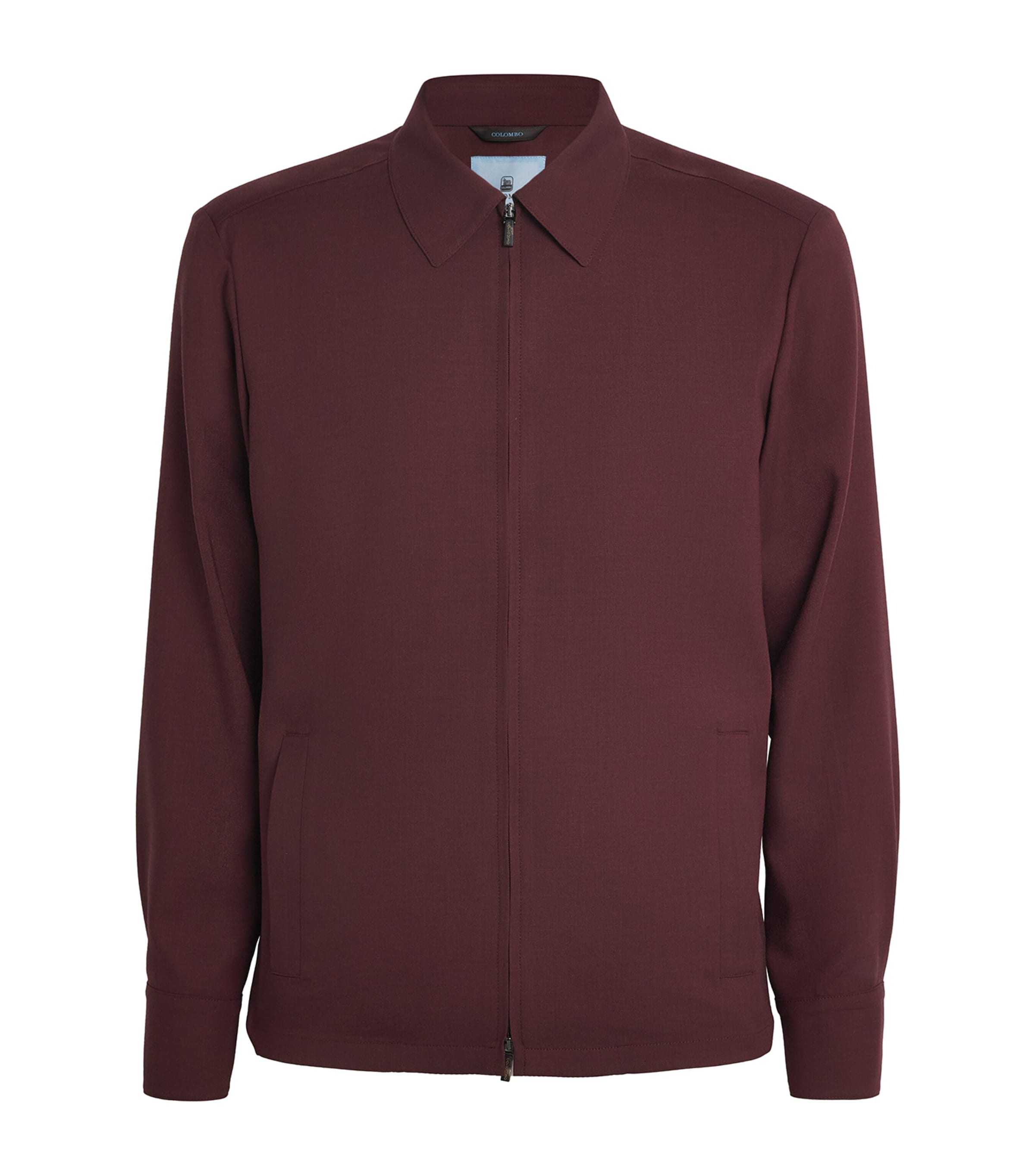 Worsted Cashmere Shirt Jacket 31491 DARK RED Image 1