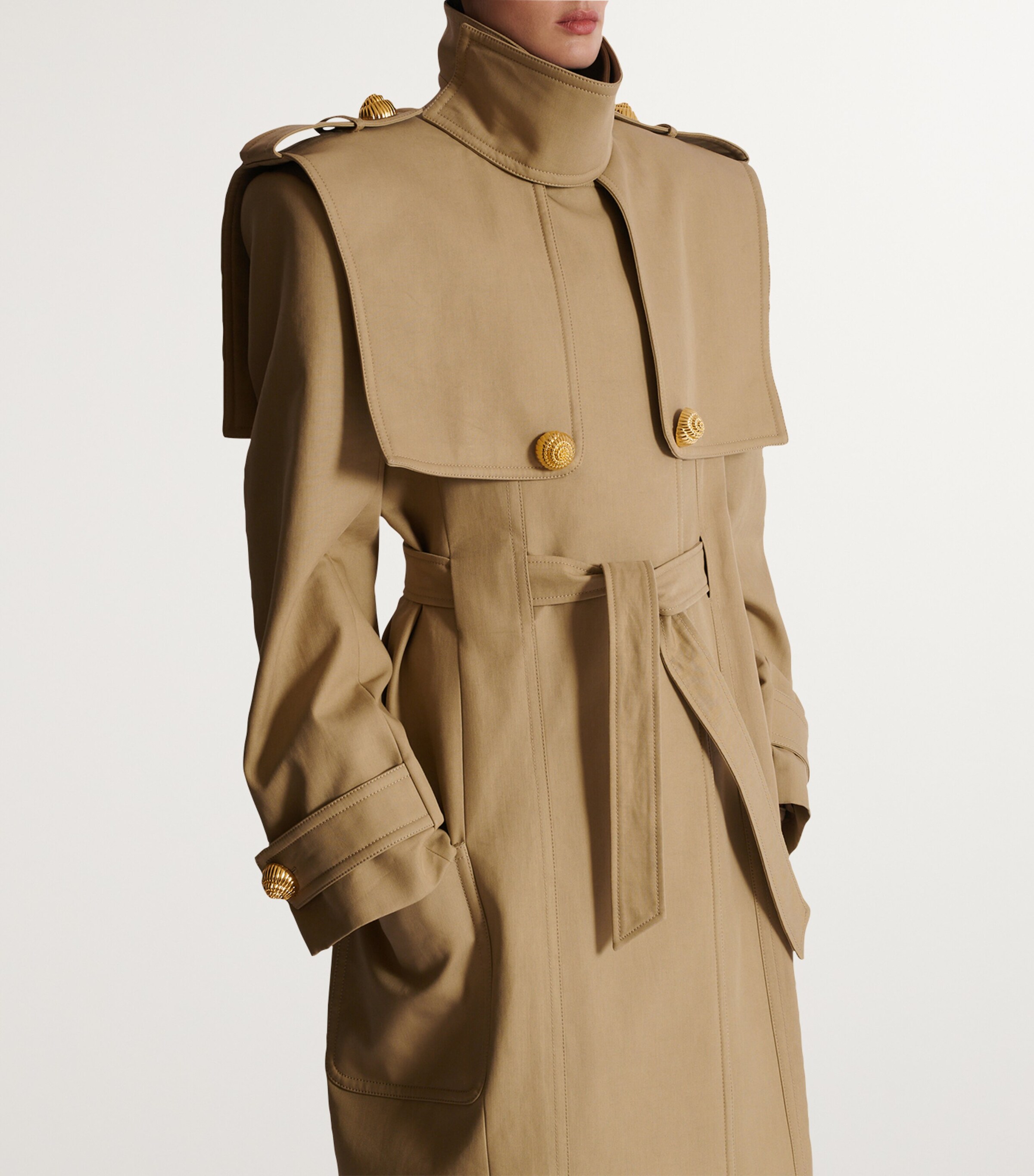 Balmain Belted Trench Coat | Harrods US