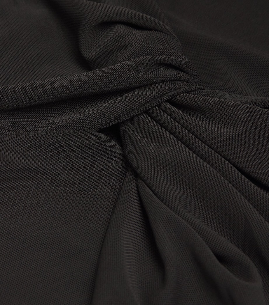 Asymmetric Draped Ando Top DBLK BLACK Image 5