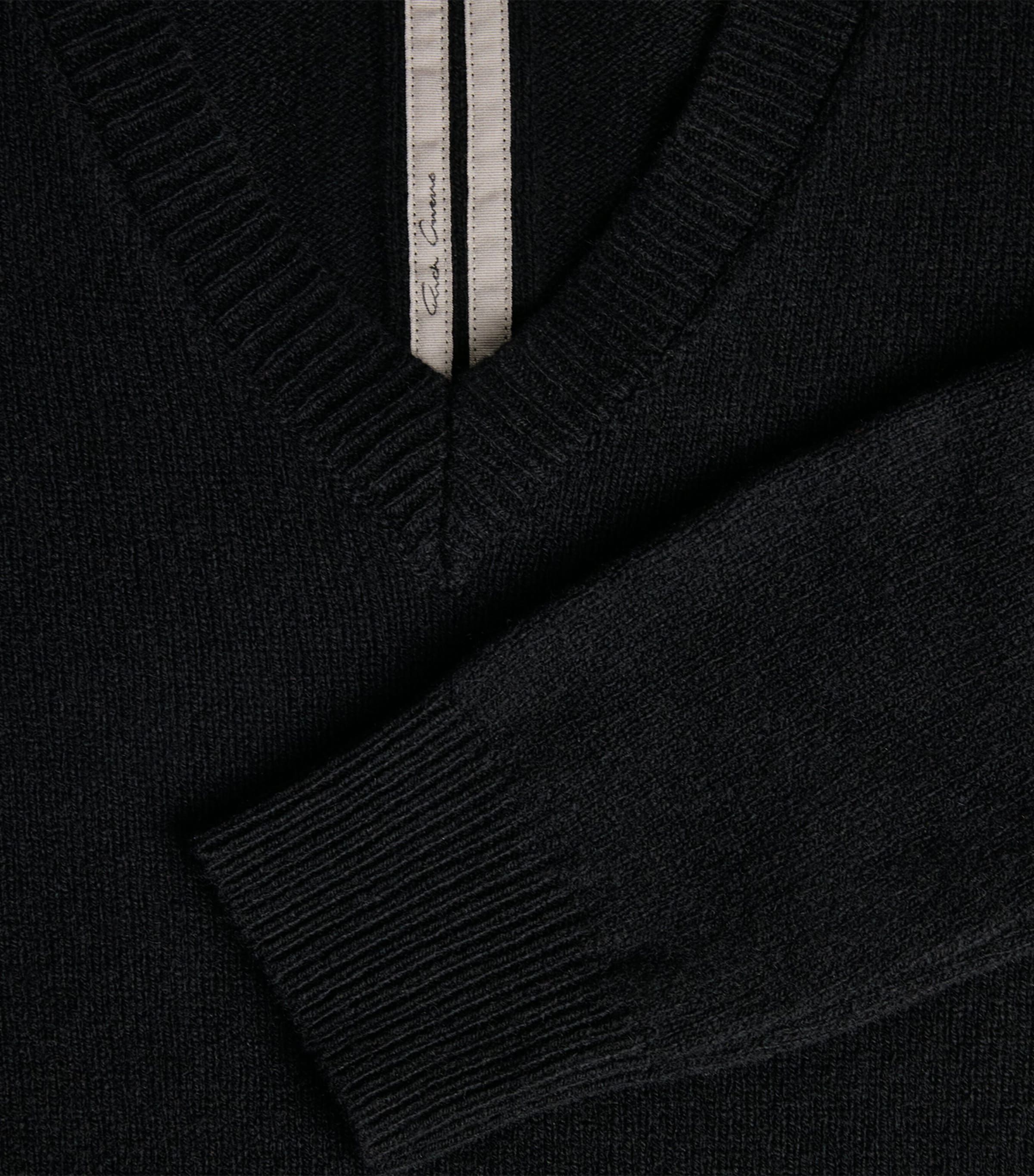 Rick Owens Mens Cashmere-Wool Tommy Sweater Black Image 6