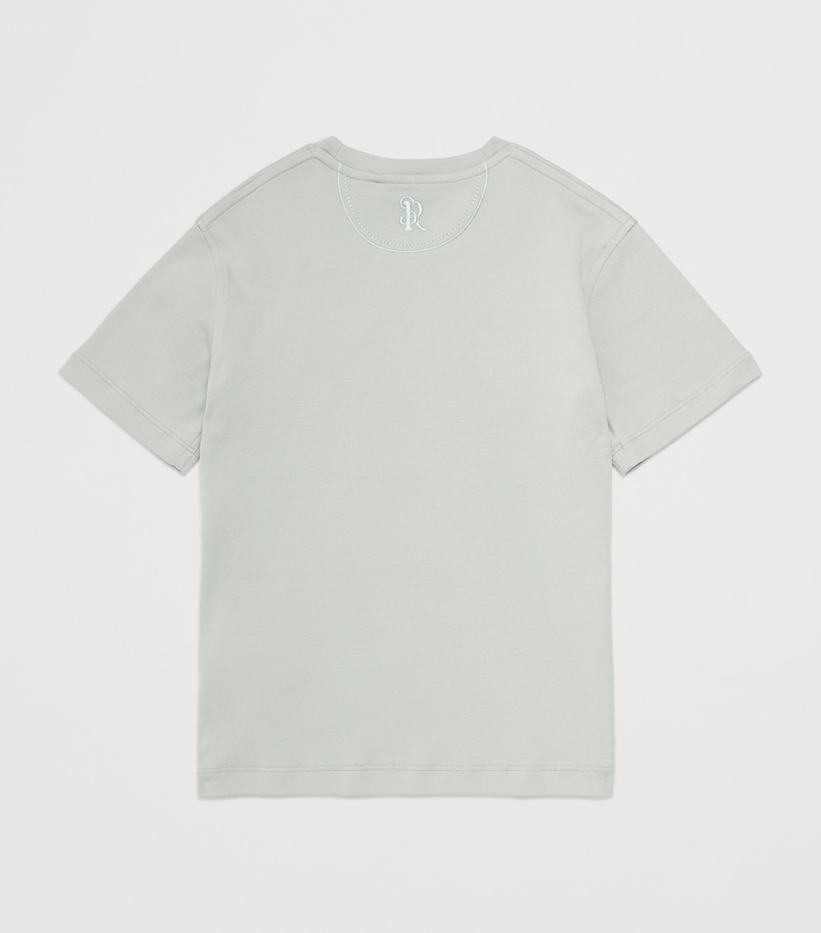 Stefano Ricci Kids Cotton Logo T-Shirt (4-16 Years) Light Green Image 2