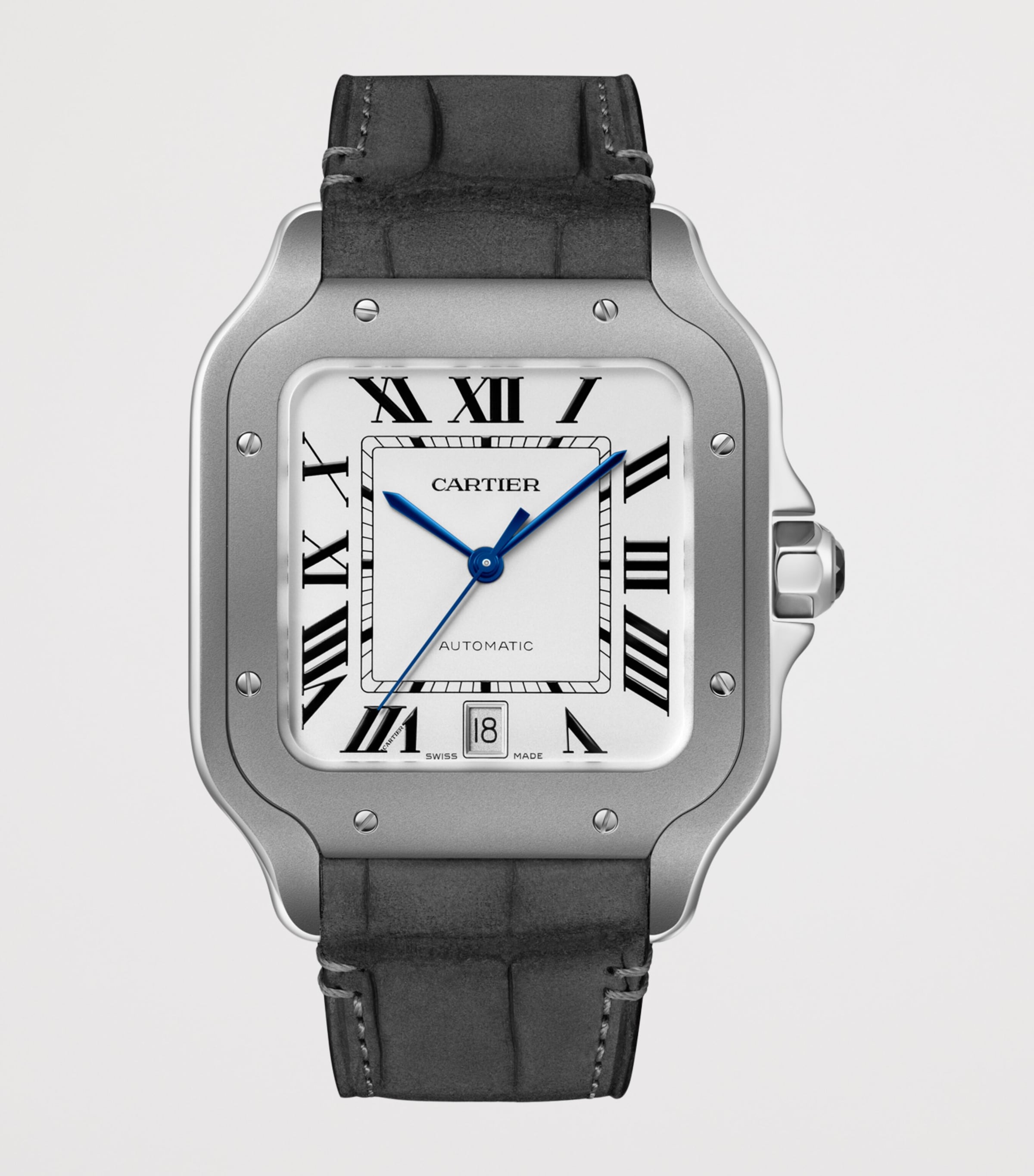 Large Titanium Santos de Cartier Watch 40mm GREY Image 2